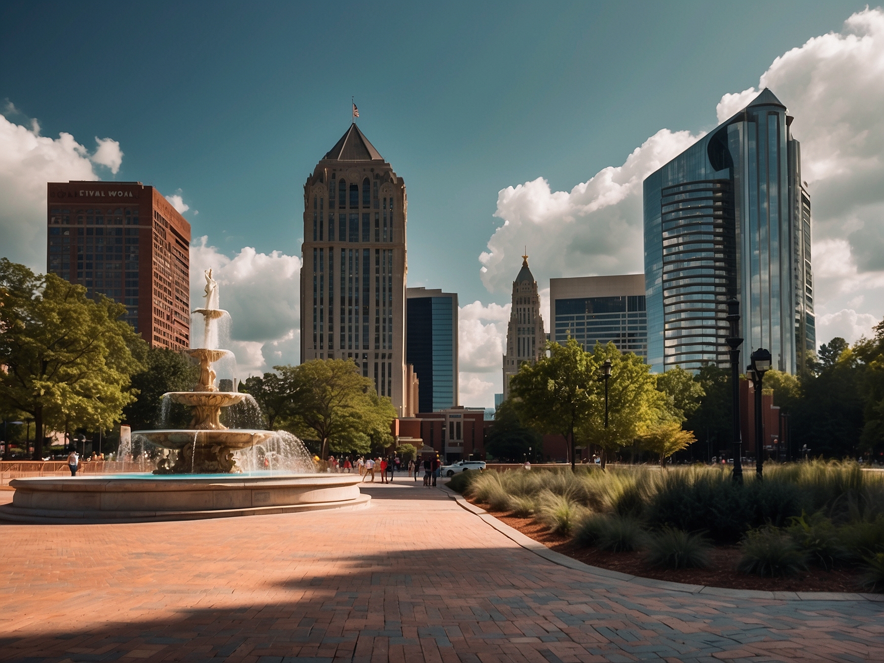 Setting of Centennial Olympic Park Atlanta in Atlanta