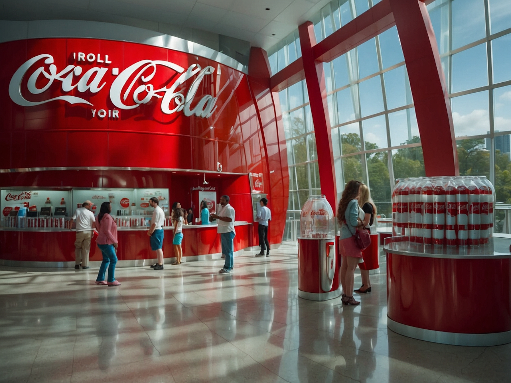 Visitors at World of Coca-Cola Atlanta in Atlanta
