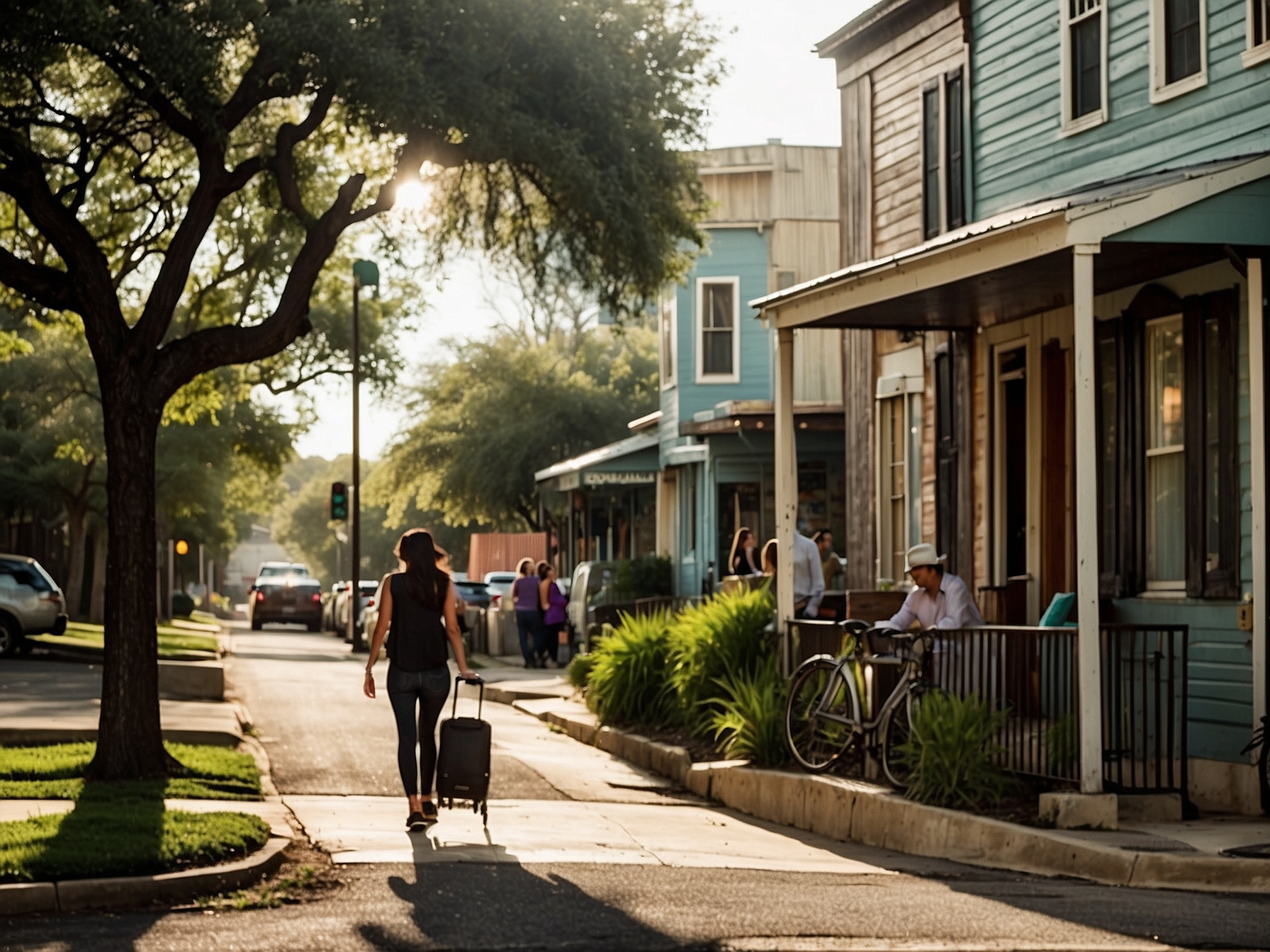 austin neighborhood street scene