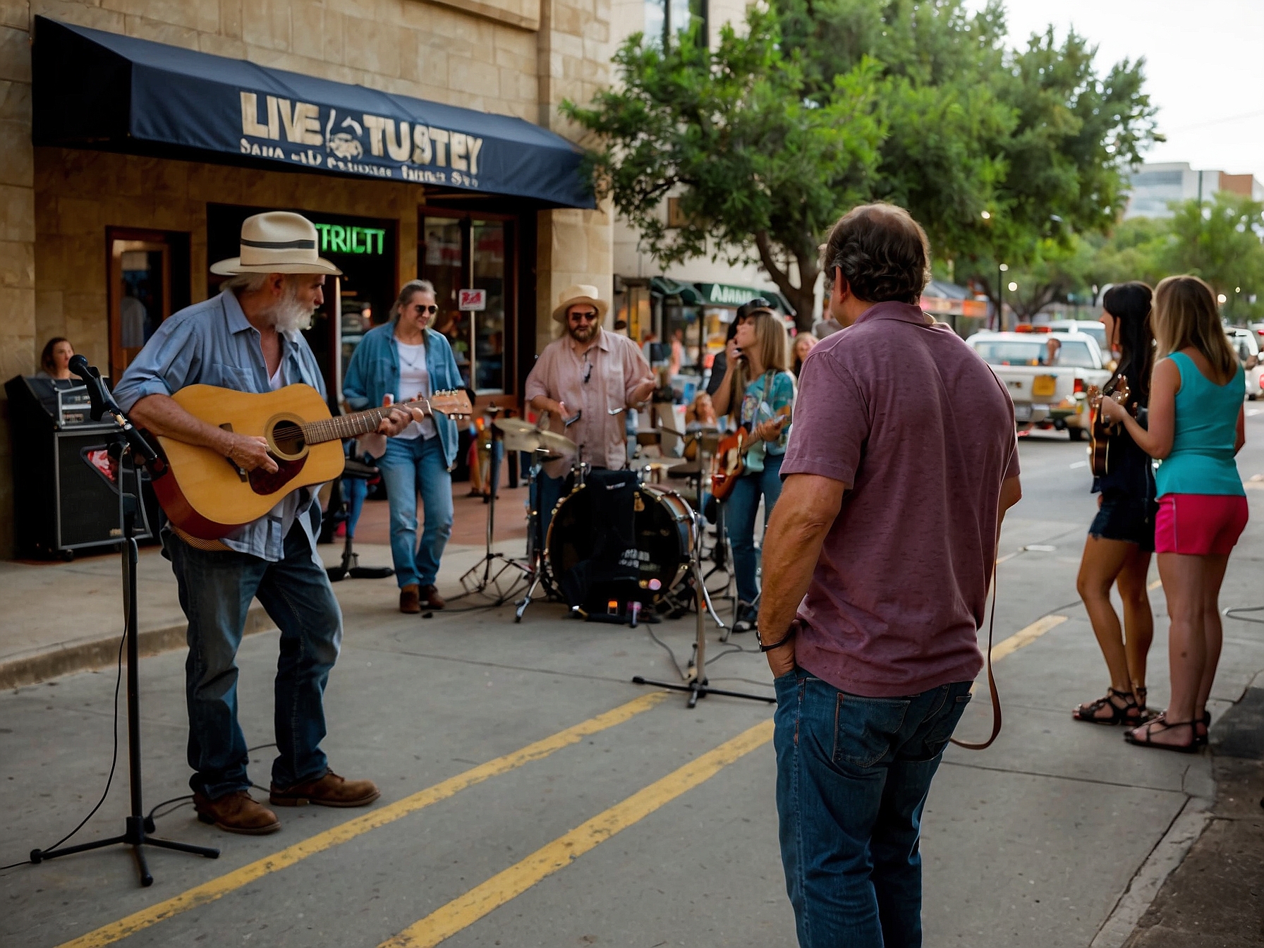Area near Sixth Street Austin live music in Austin