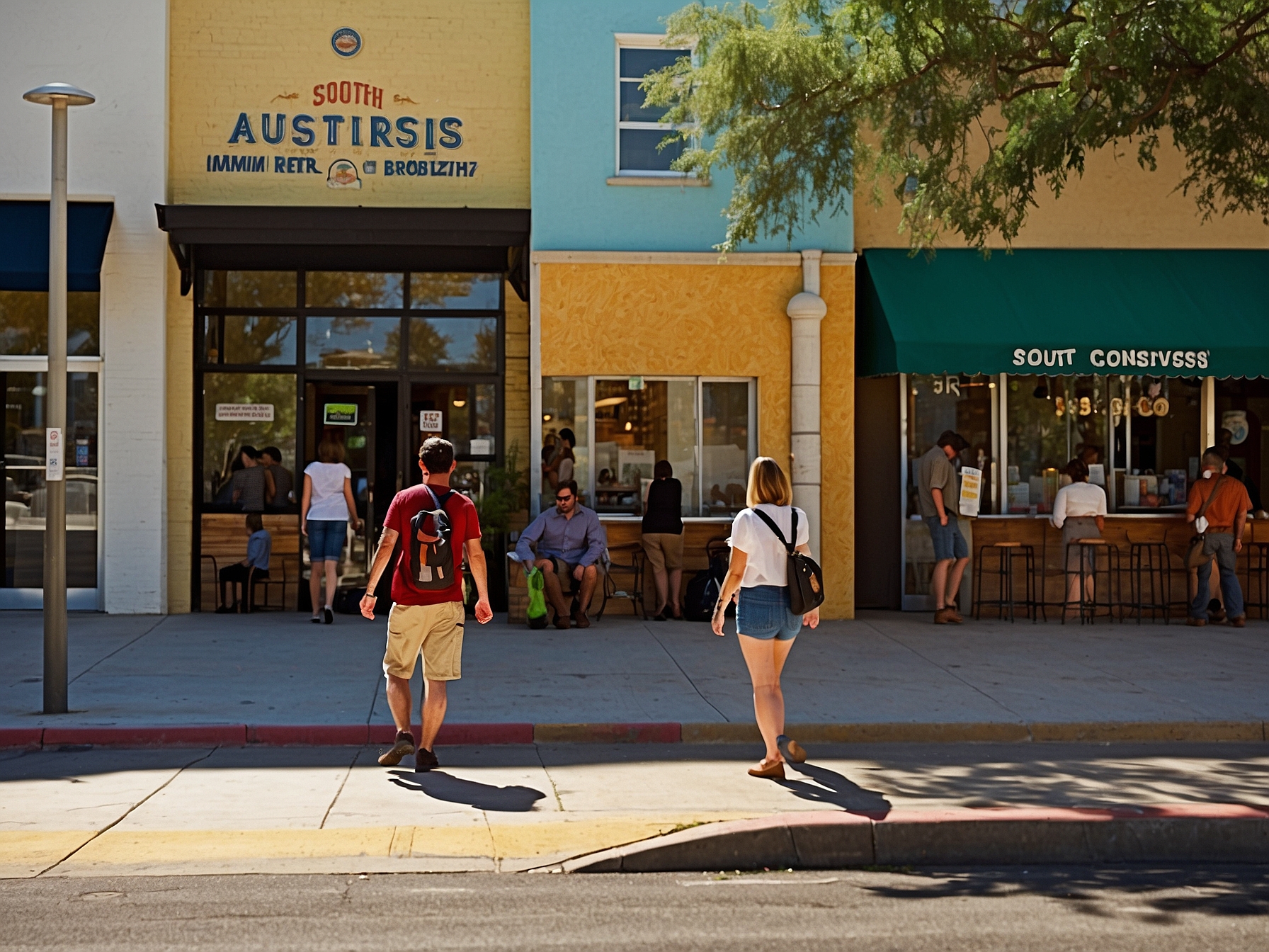 Scene at South Congress Avenue Austin Austin