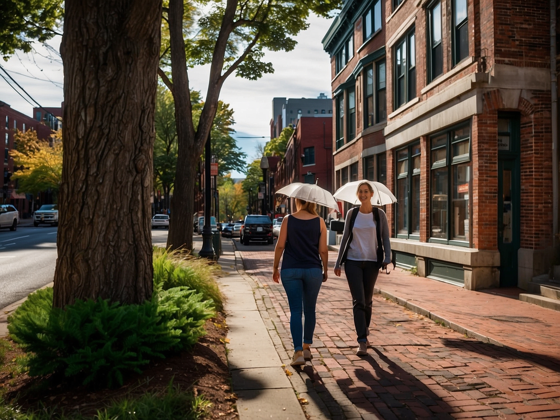 boston neighborhood street scene