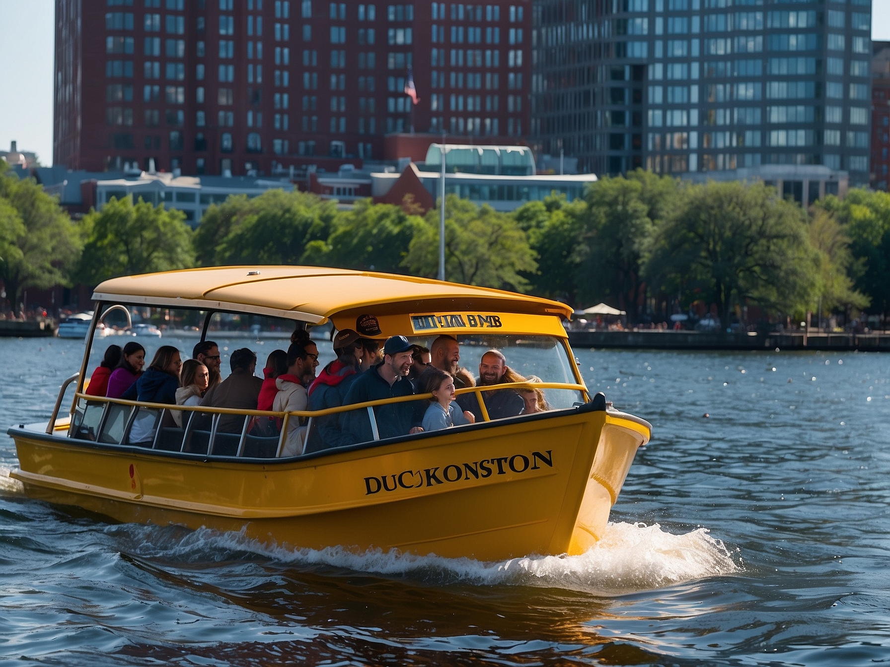 Scene at Boston Duck Boat tour Boston