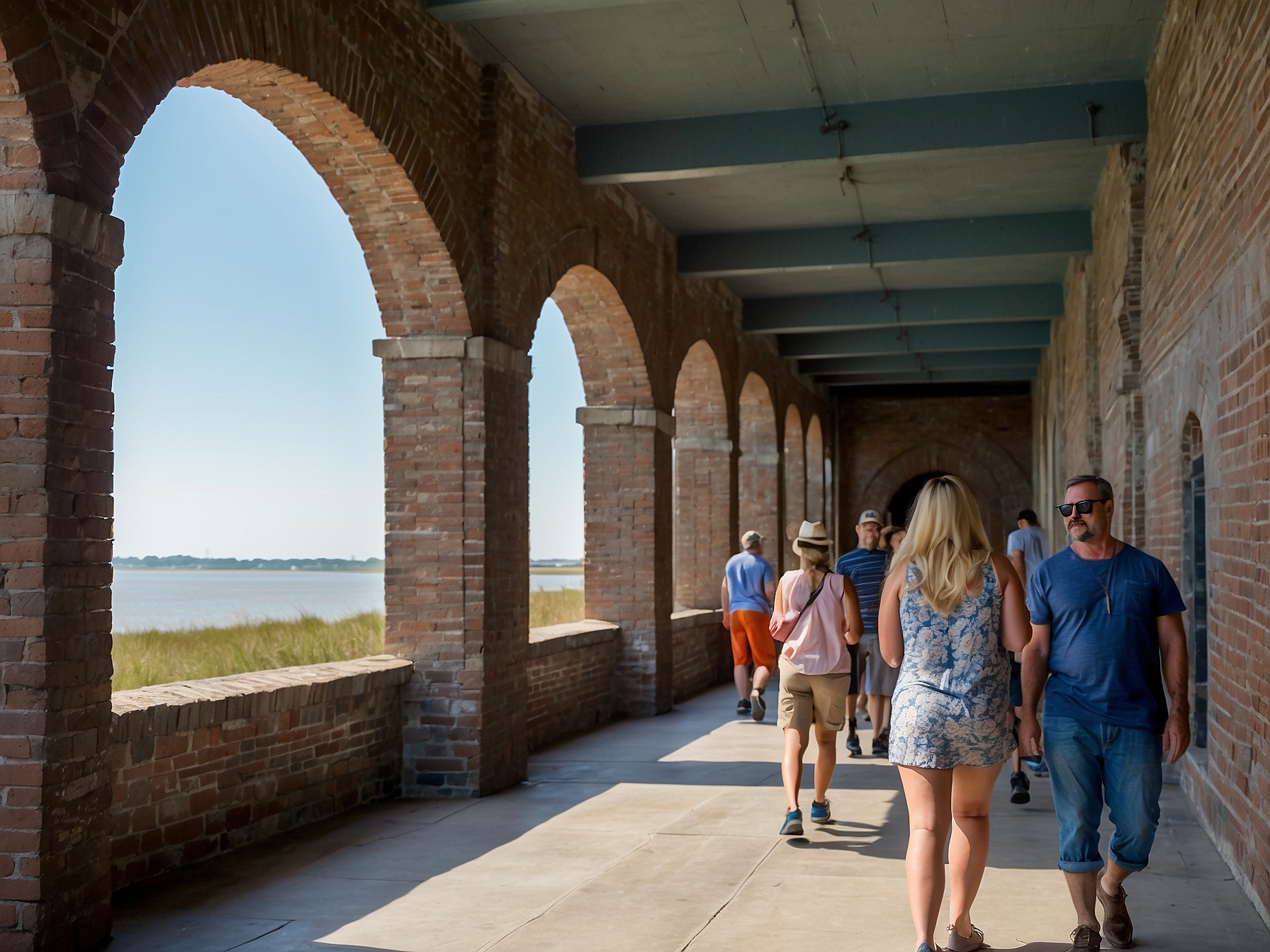 Activity at Fort Sumter Charleston SC in Charleston