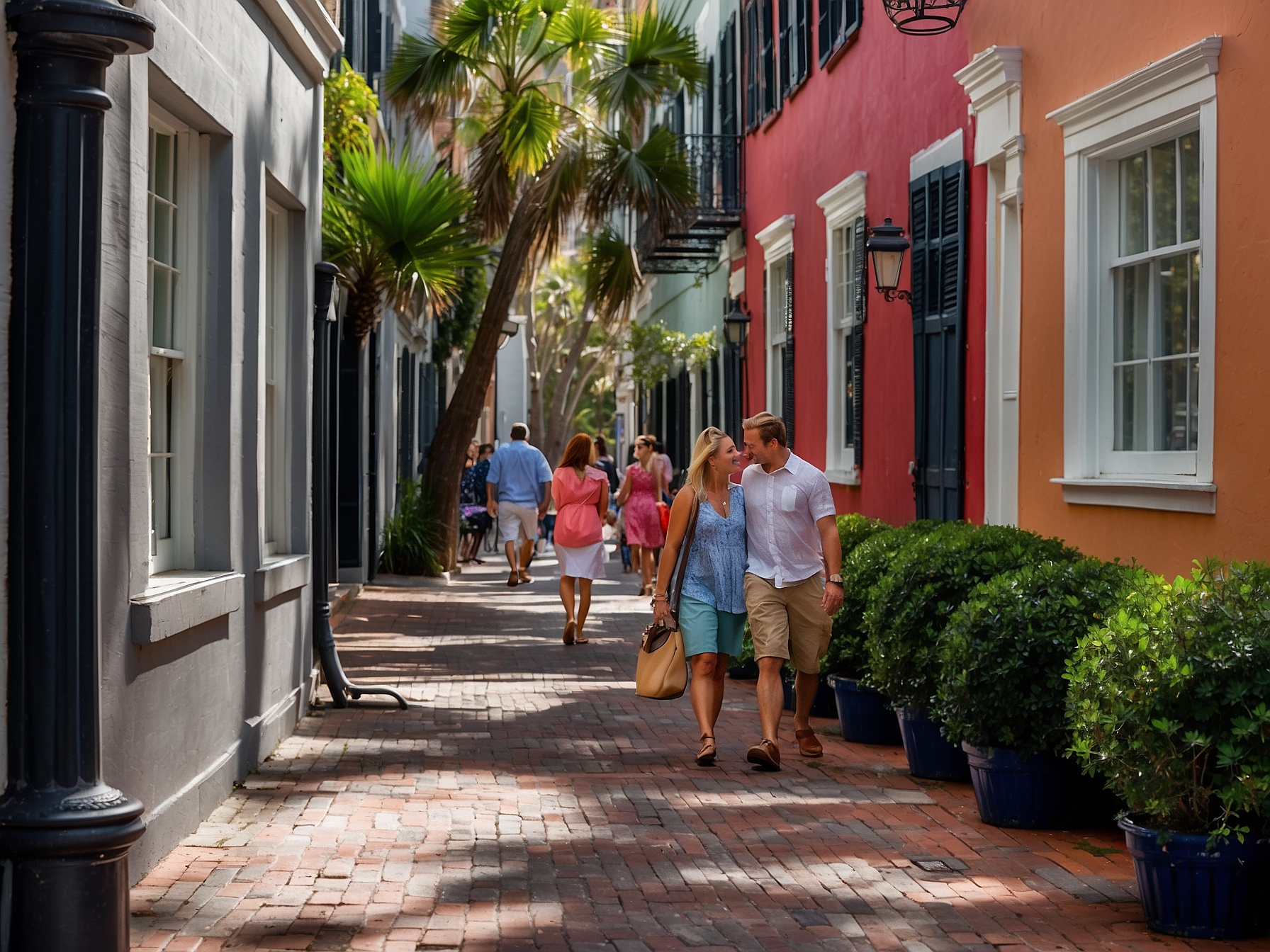 Activity at Rainbow Row Charleston SC in Charleston