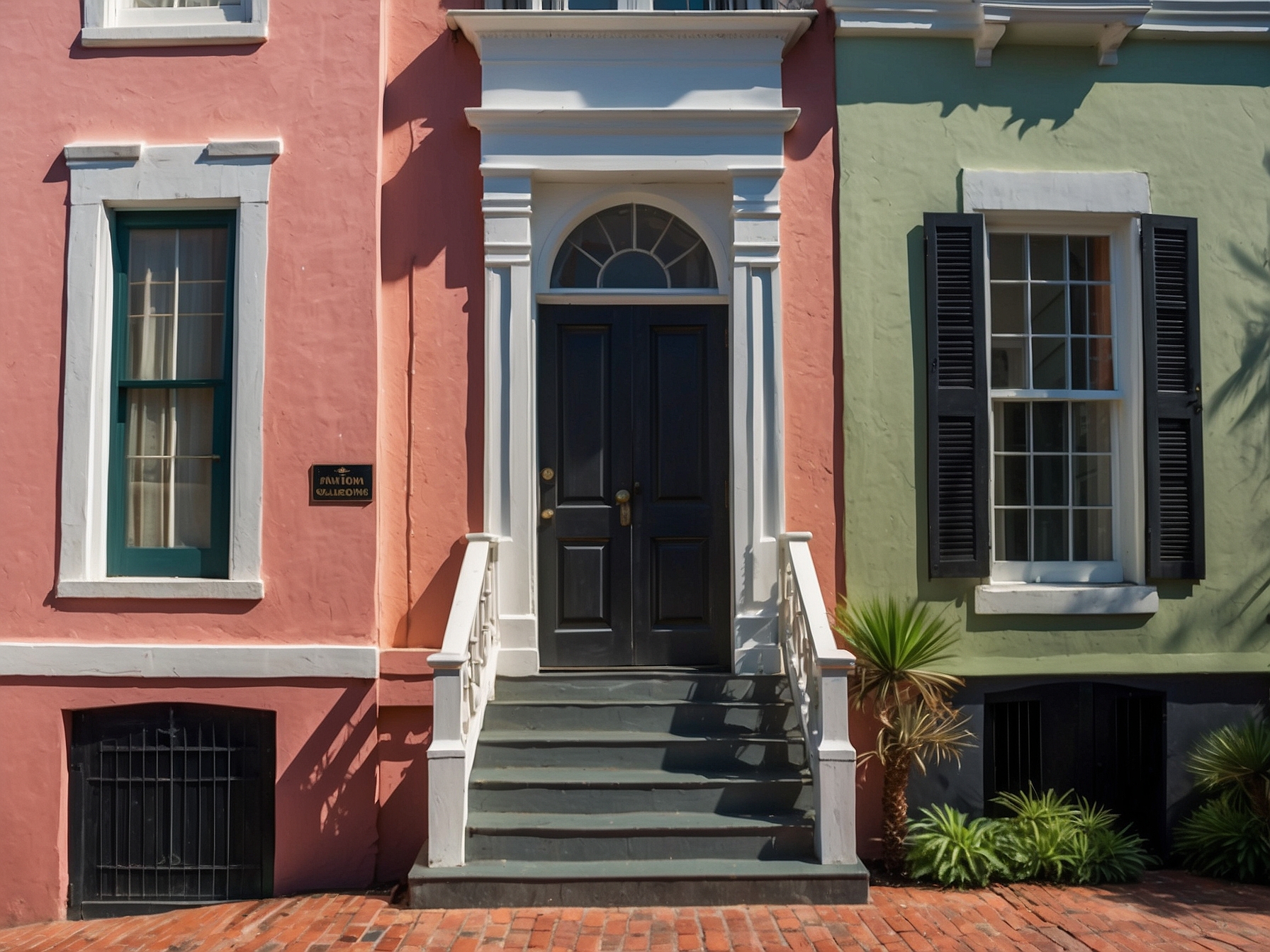Main view of Rainbow Row Charleston SC in Charleston