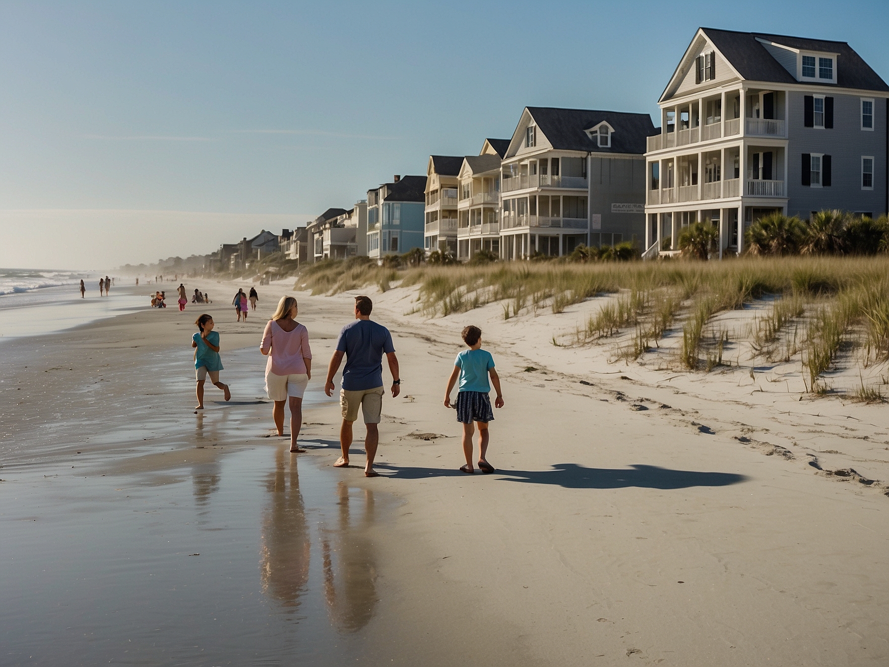 Activity at Sullivan Island beach Charleston in Charleston