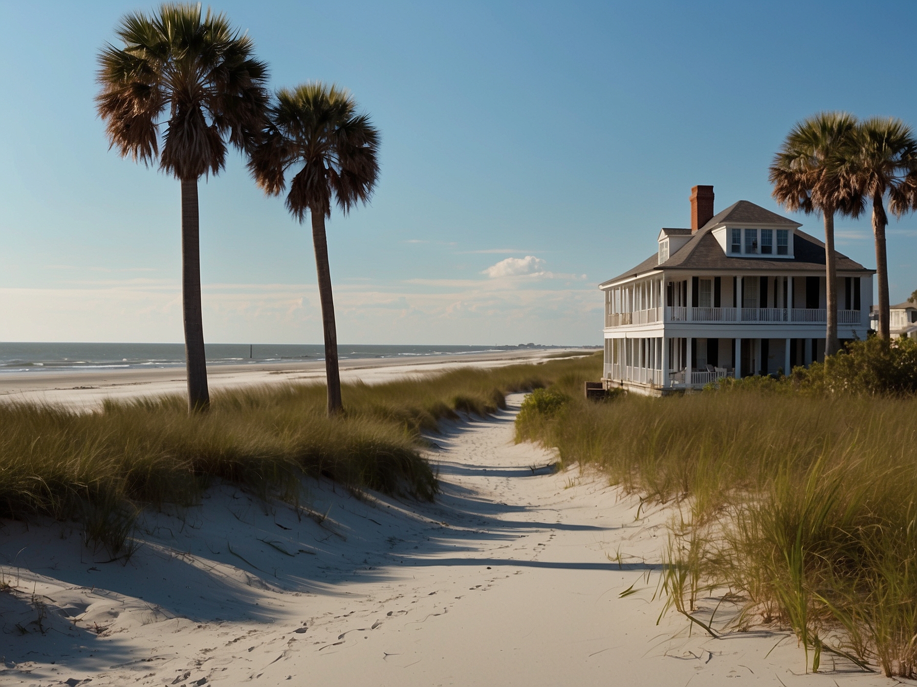 Main view of Sullivan Island beach Charleston in Charleston