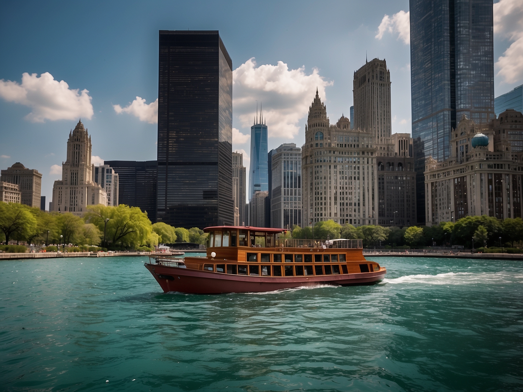 View at Chicago architecture boat tour Chicago