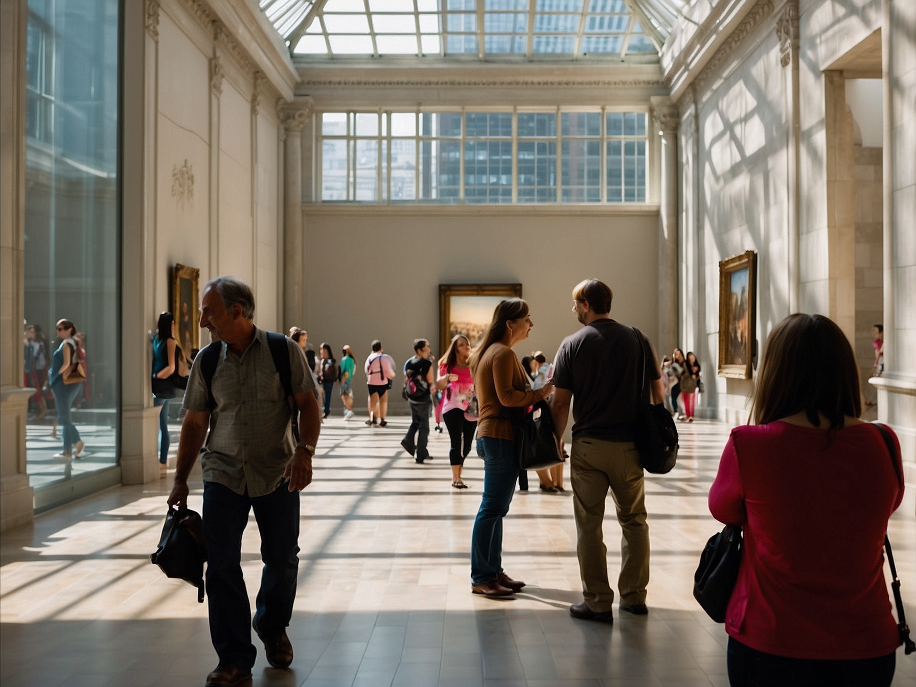 Visitors at Art Institute of Chicago Chicago