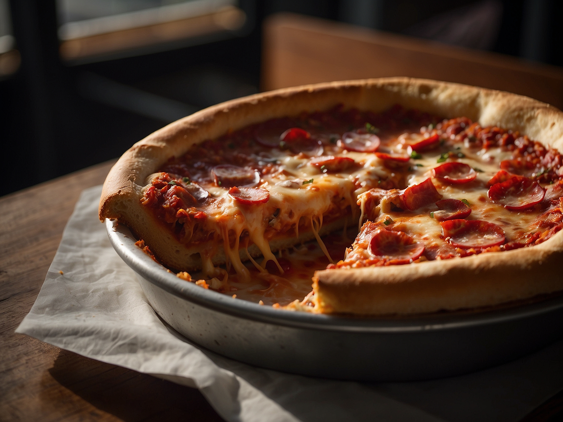 Area around Chicago deep dish pizza in Chicago