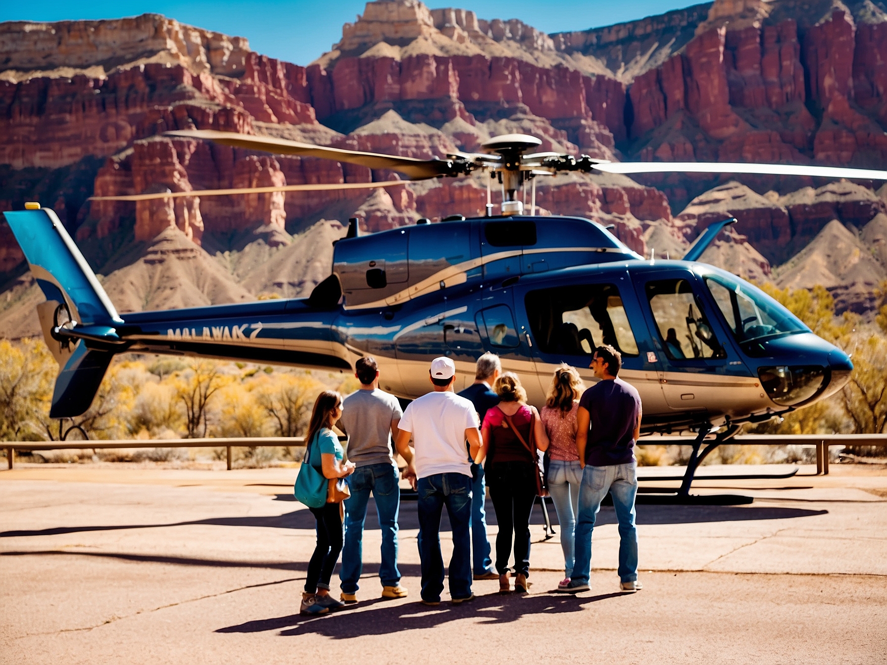 Scene at Grand Canyon helicopter tour in Grand Canyon