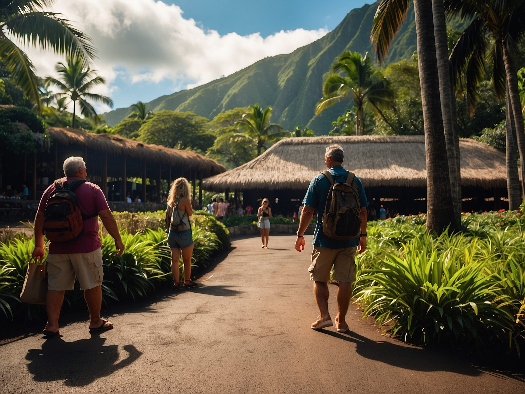Atmosphere at Polynesian Cultural Center Oahu in Honolulu