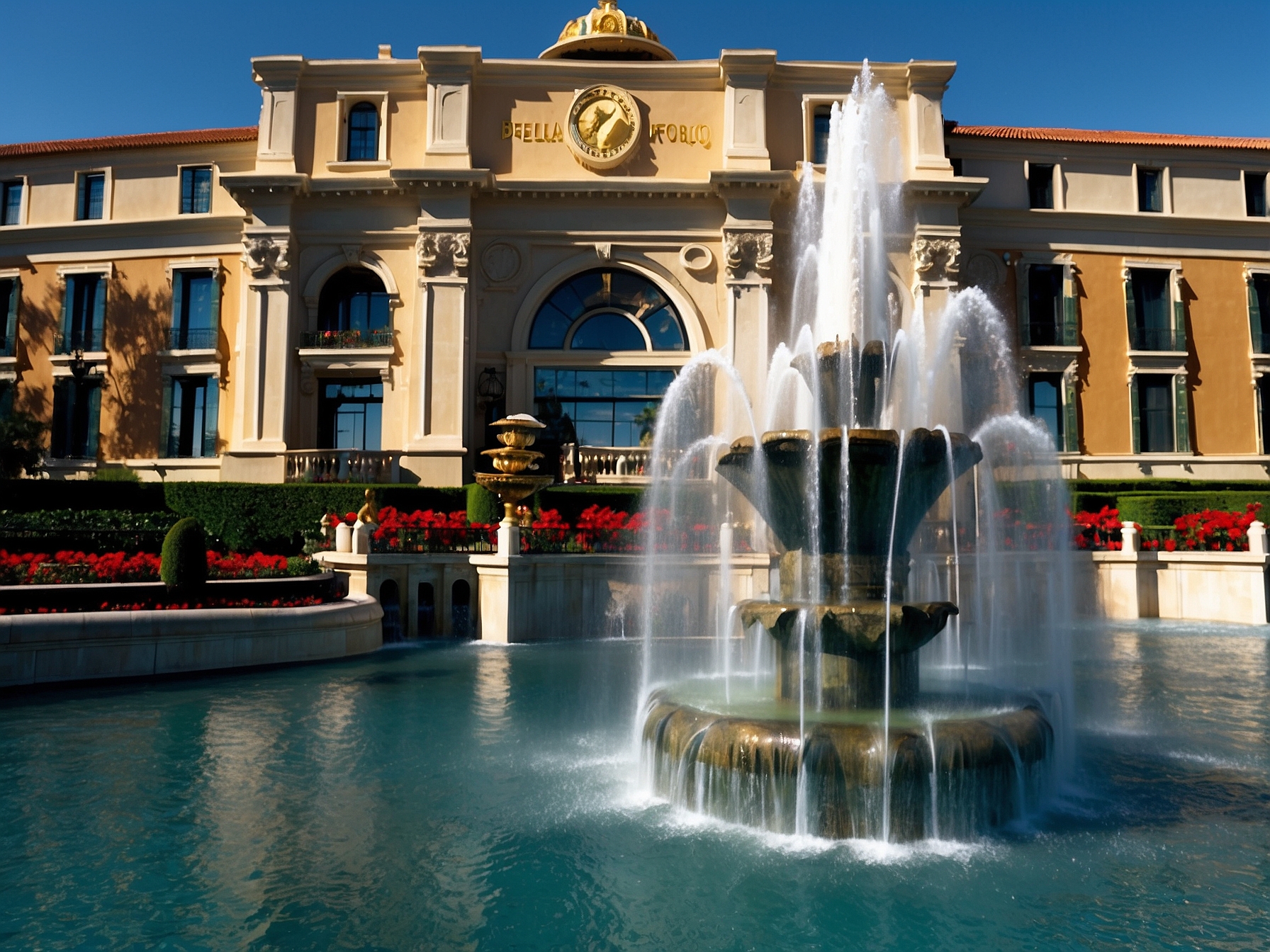 View from or of Bellagio fountains Las Vegas in Las Vegas