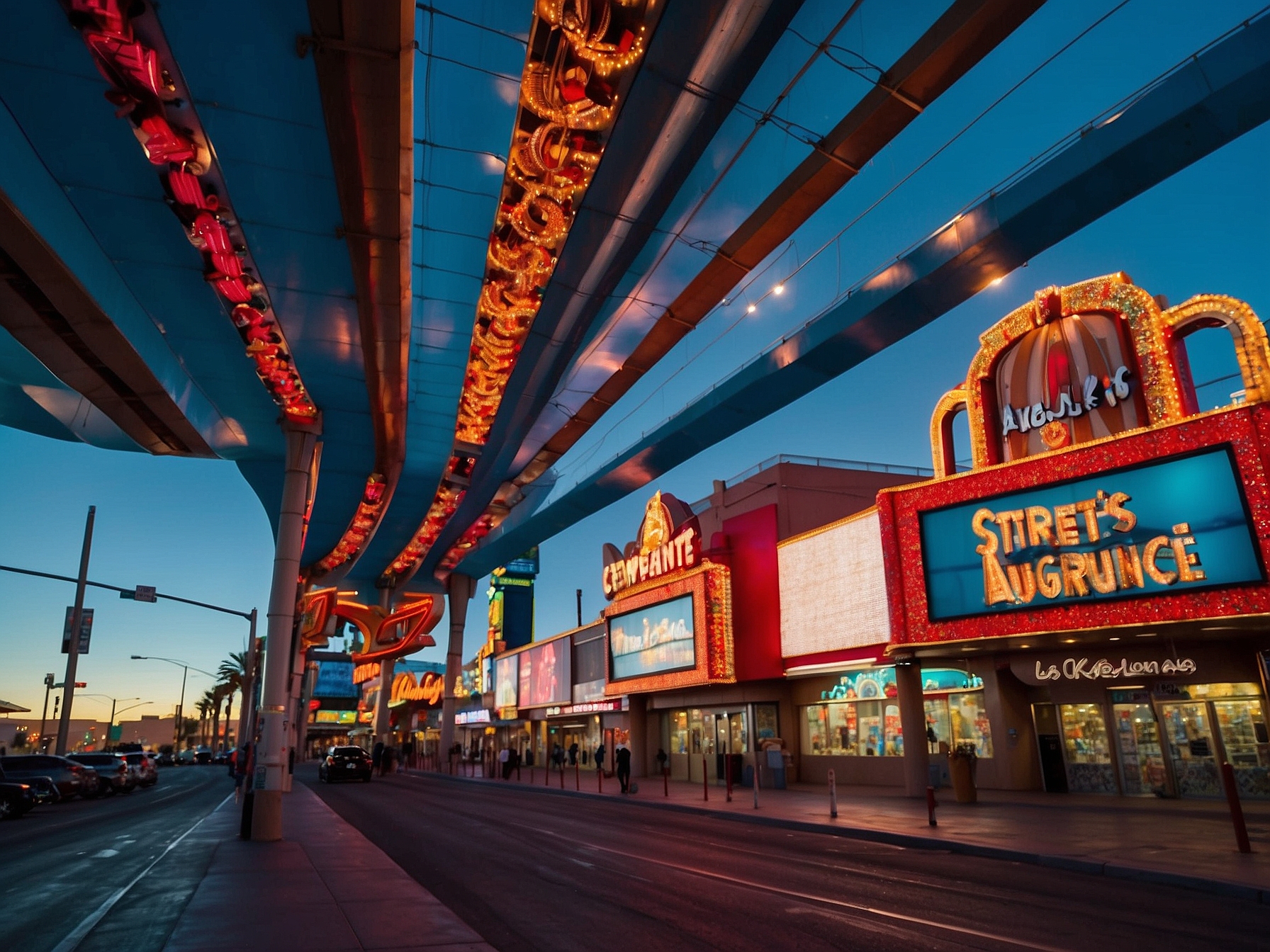 Area around Fremont Street Experience Las Vegas in Las Vegas