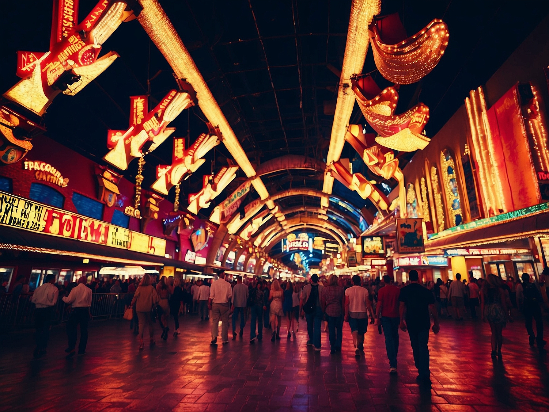 Fremont Street Experience canopy light show in downtown Las Vegas