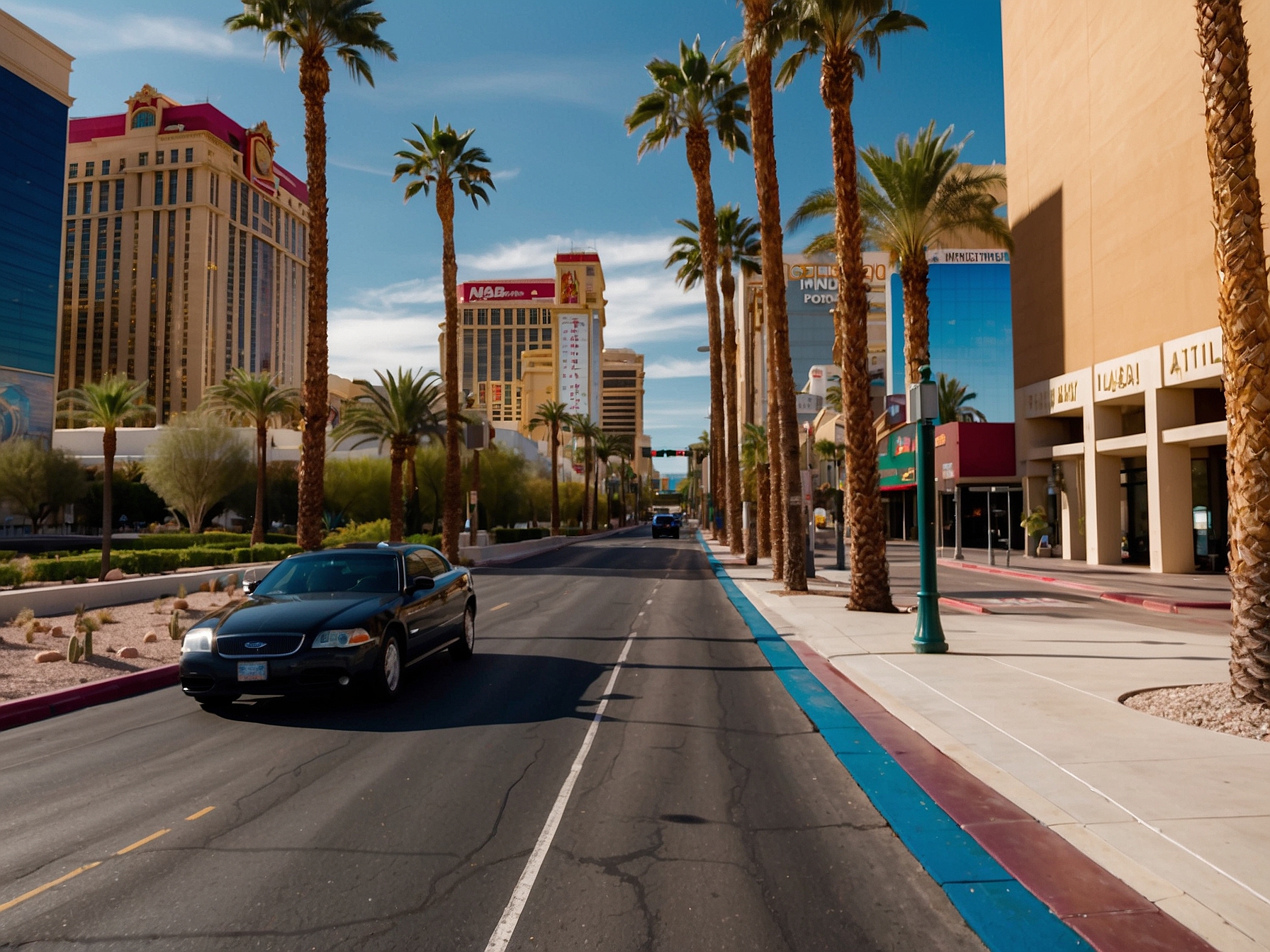 Area around Las Vegas Strip walk in Las Vegas