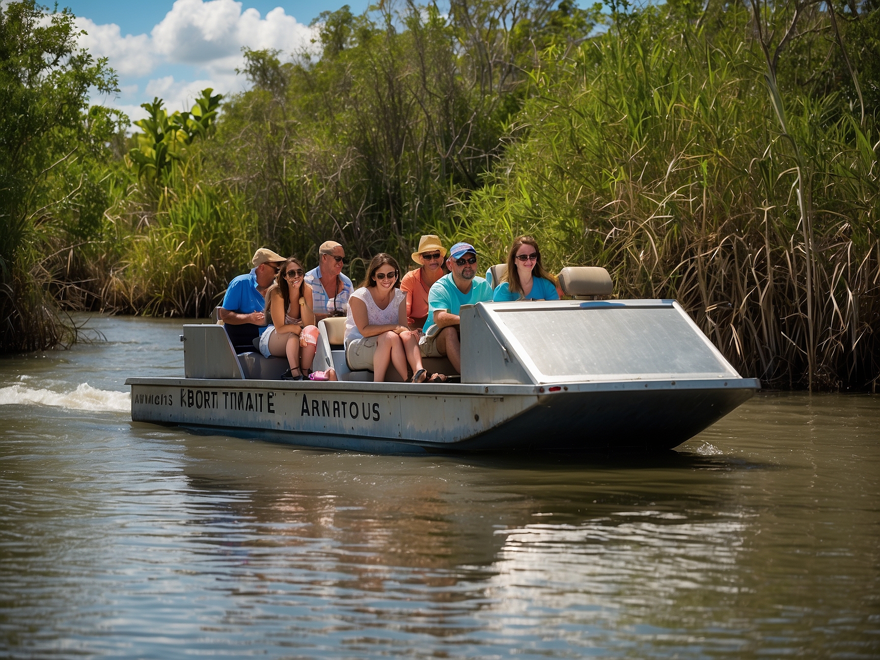Visitors at Everglades airboat tour Miami Miami