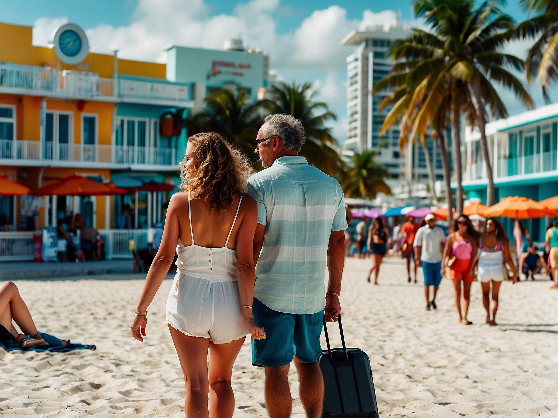 Visitors at South Beach Miami Miami