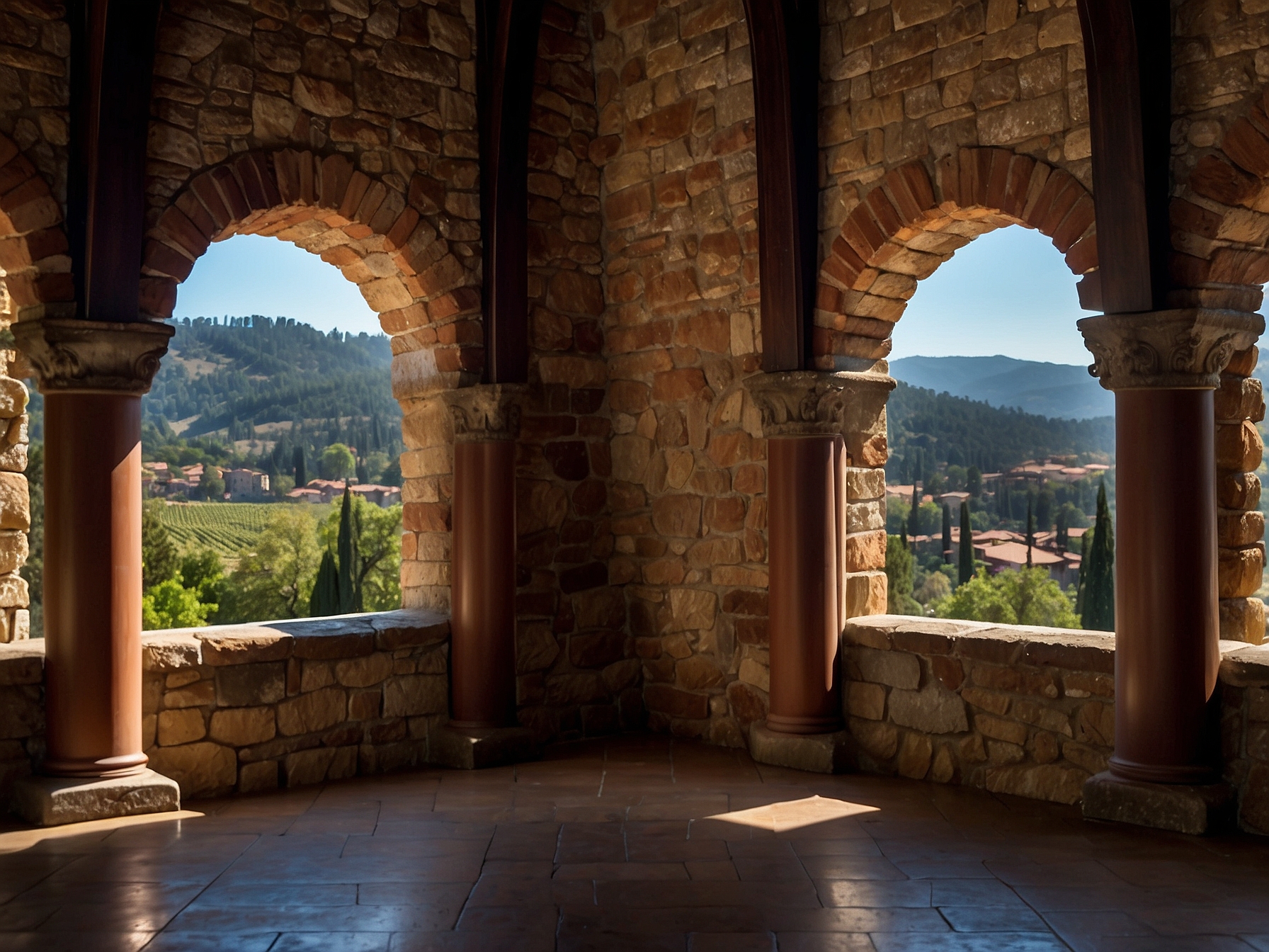View at Castello di Amorosa Napa Valley in Napa Valley