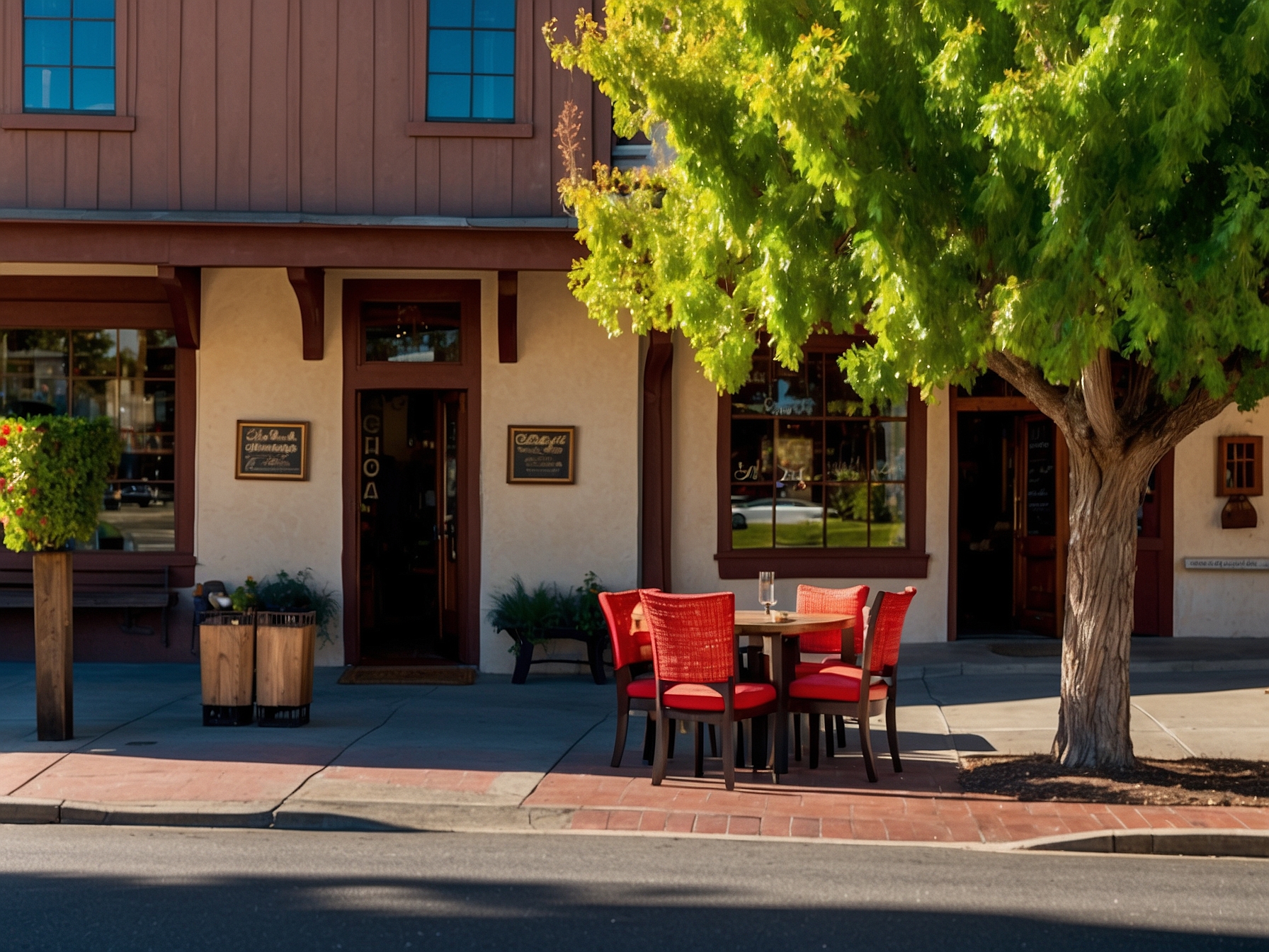 napa valley street and neighborhood scene