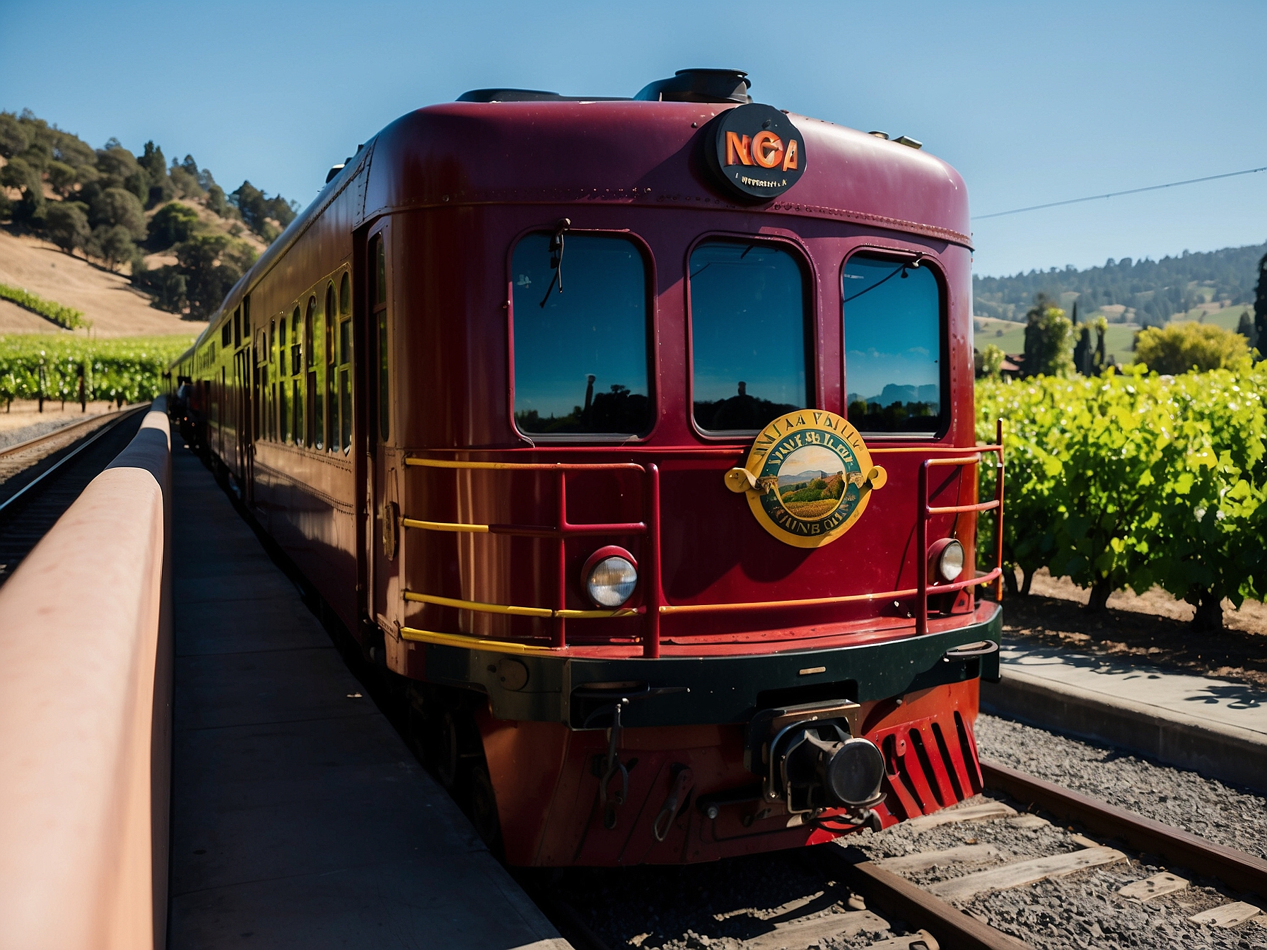 View at Napa Valley Wine Train in Napa Valley