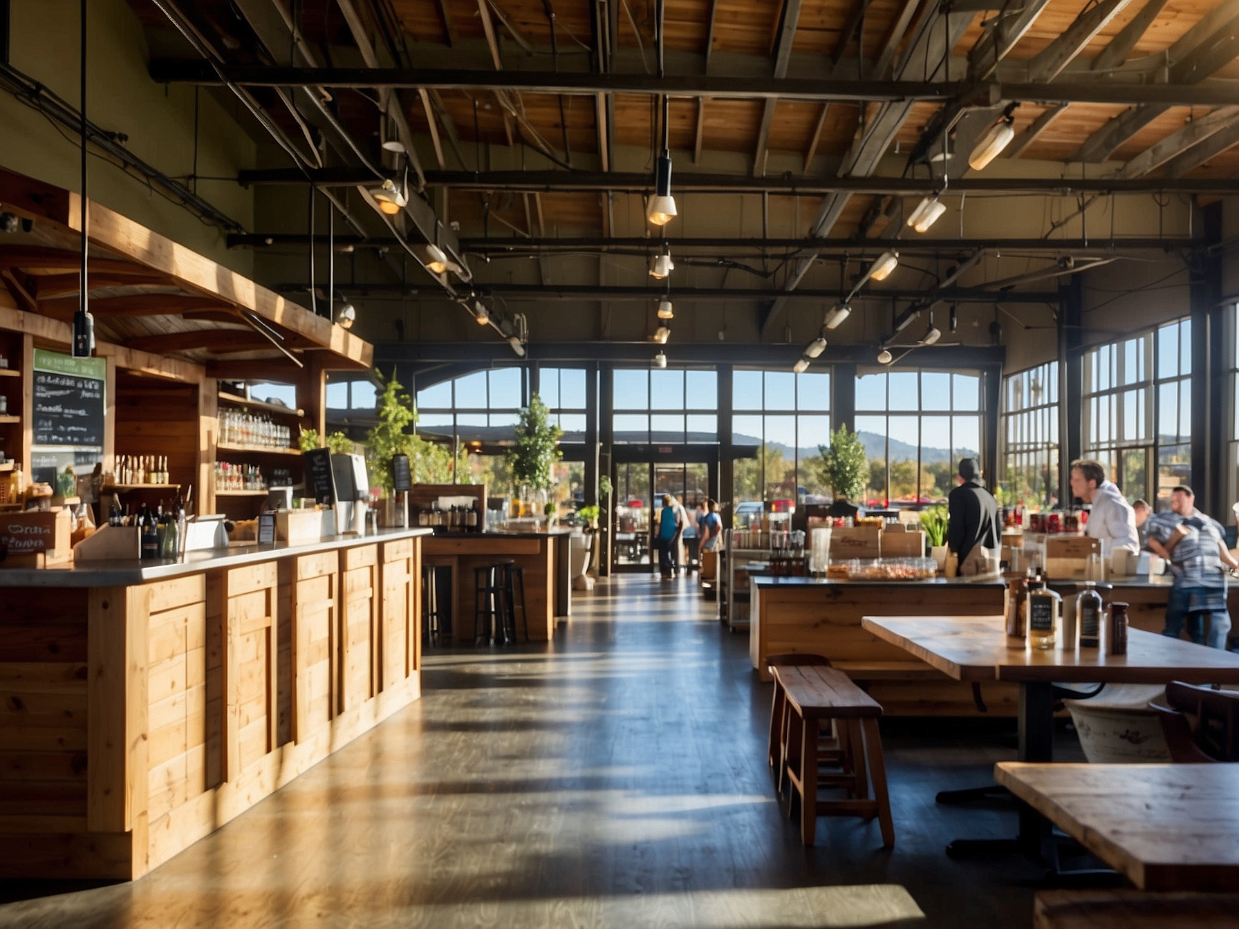 View at Oxbow Public Market Napa in Napa Valley