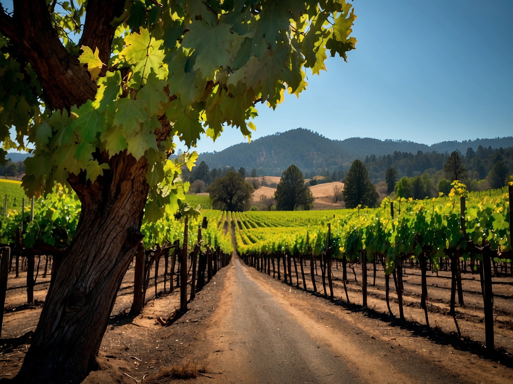 Surroundings near Napa Valley wine tasting in Napa Valley