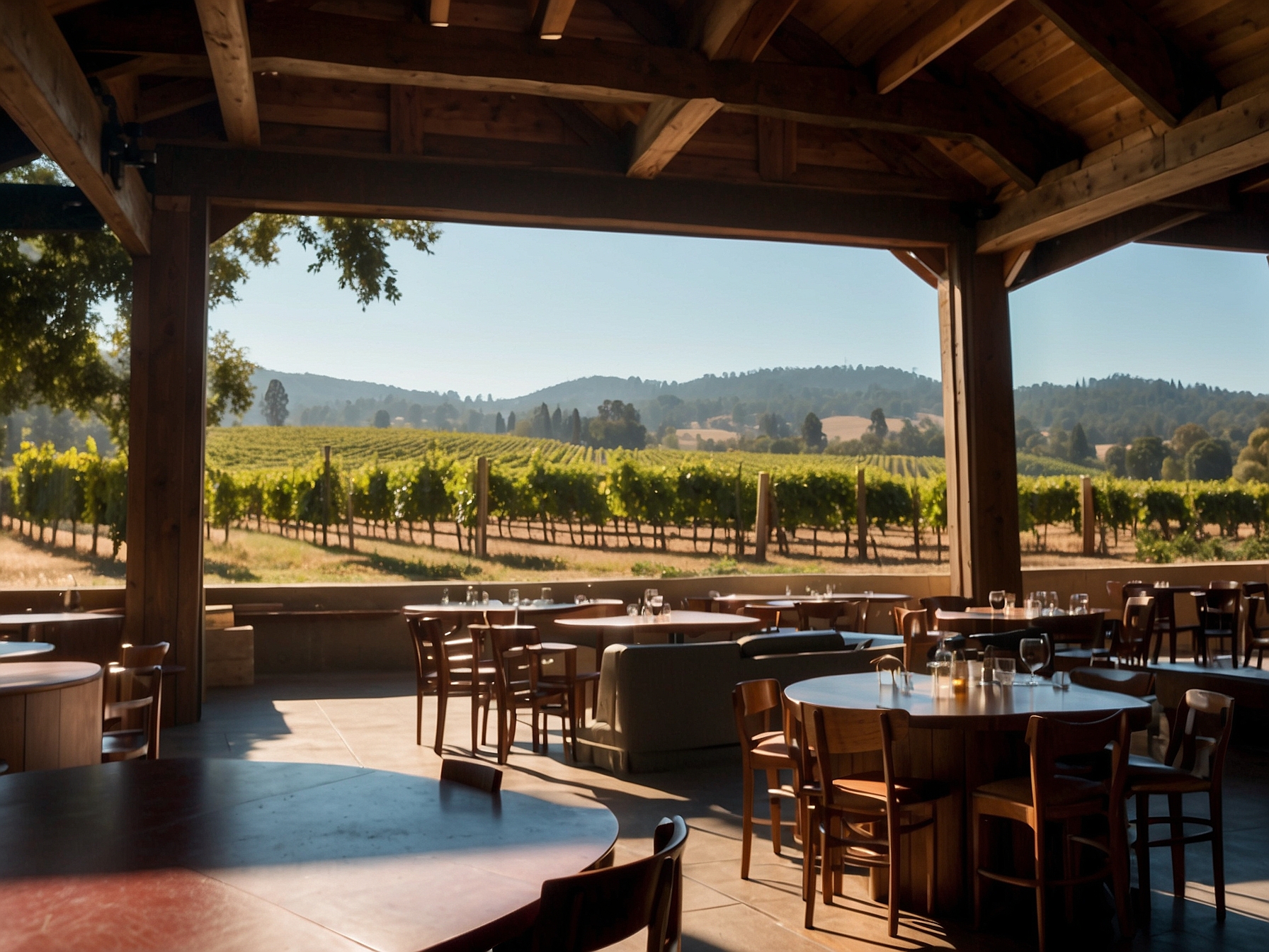 View at Napa Valley wine tasting in Napa Valley