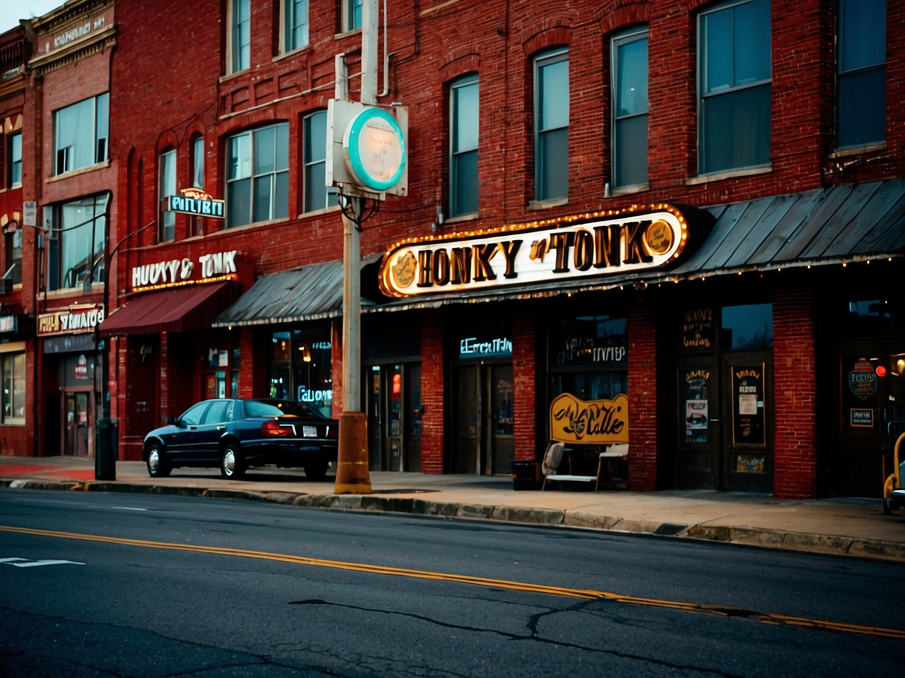 Surroundings near Lower Broadway Nashville honky tonk in Nashville