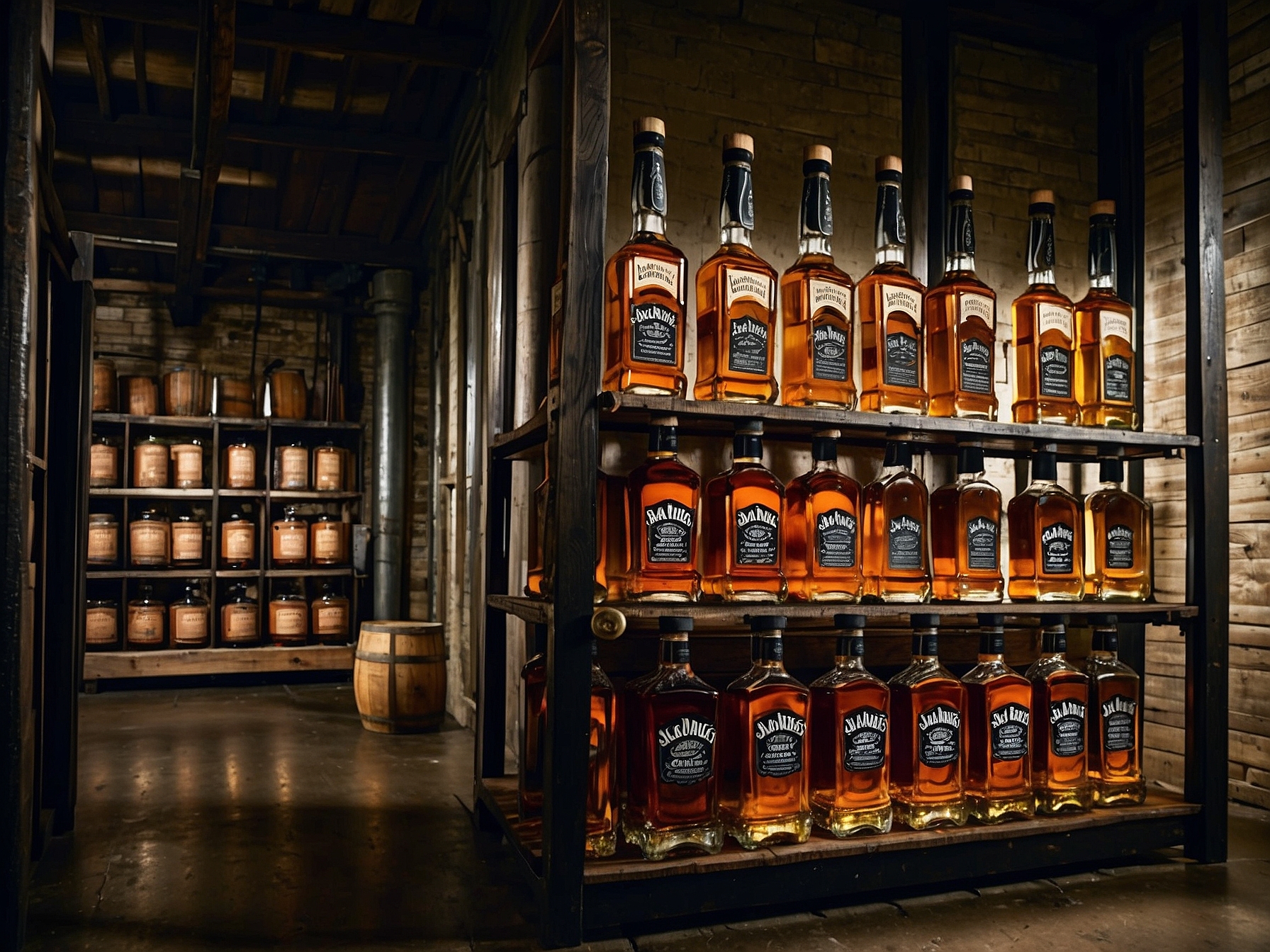 Detail view of Jack Daniels distillery tour