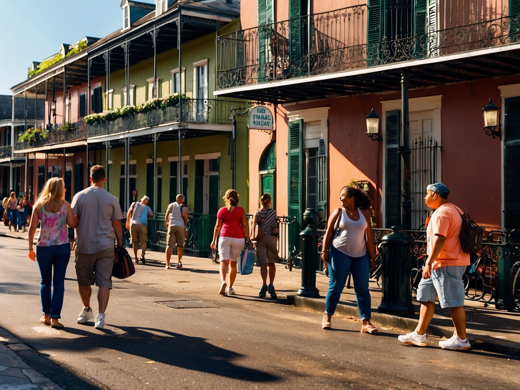 Visitors at French Quarter New Orleans in New Orleans