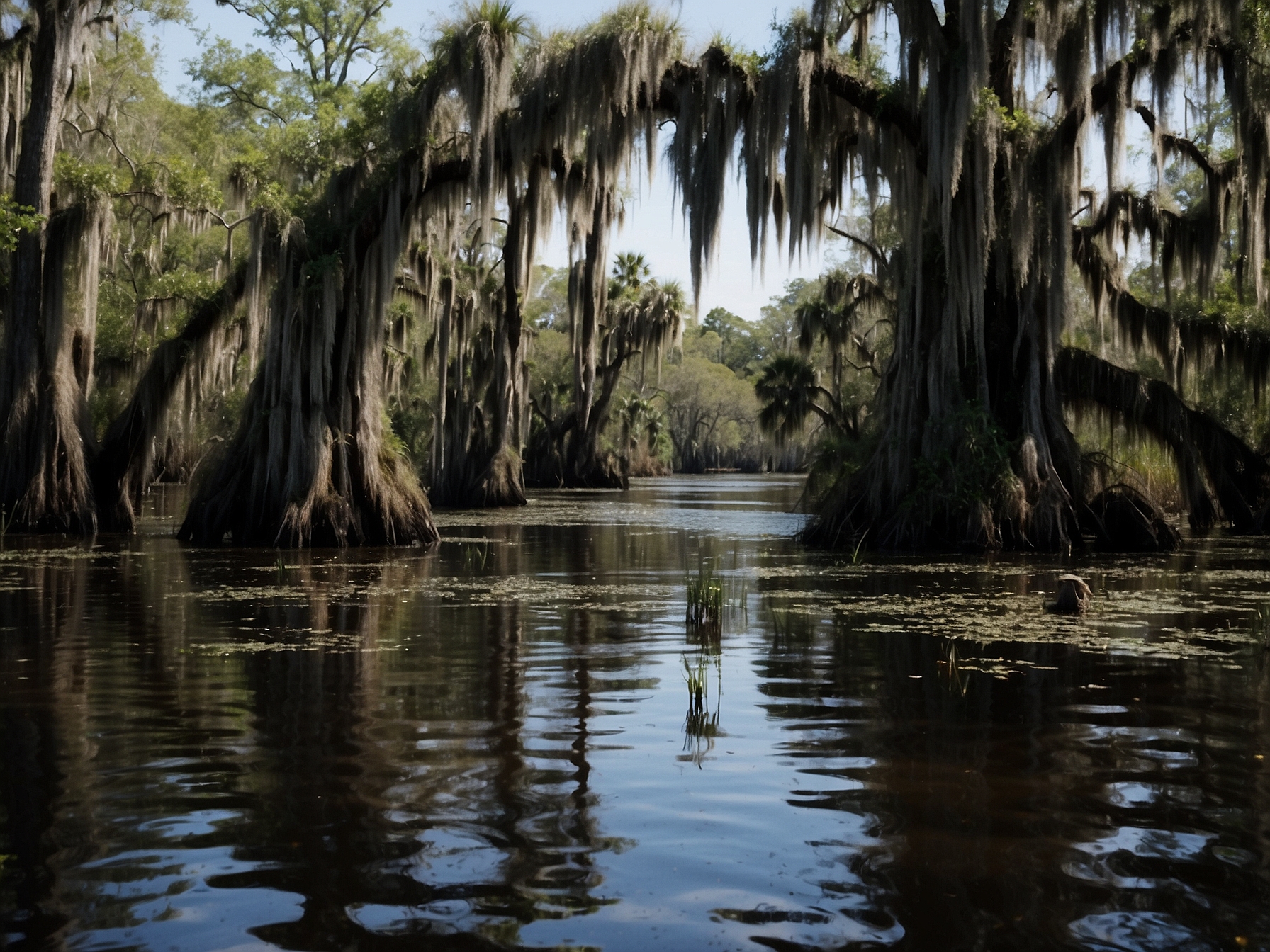 Setting of New Orleans swamp tour in New Orleans