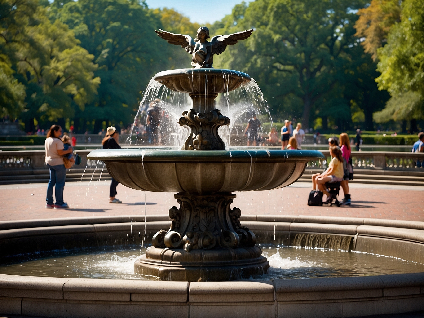 Bethesda Fountain in Central Park New York City