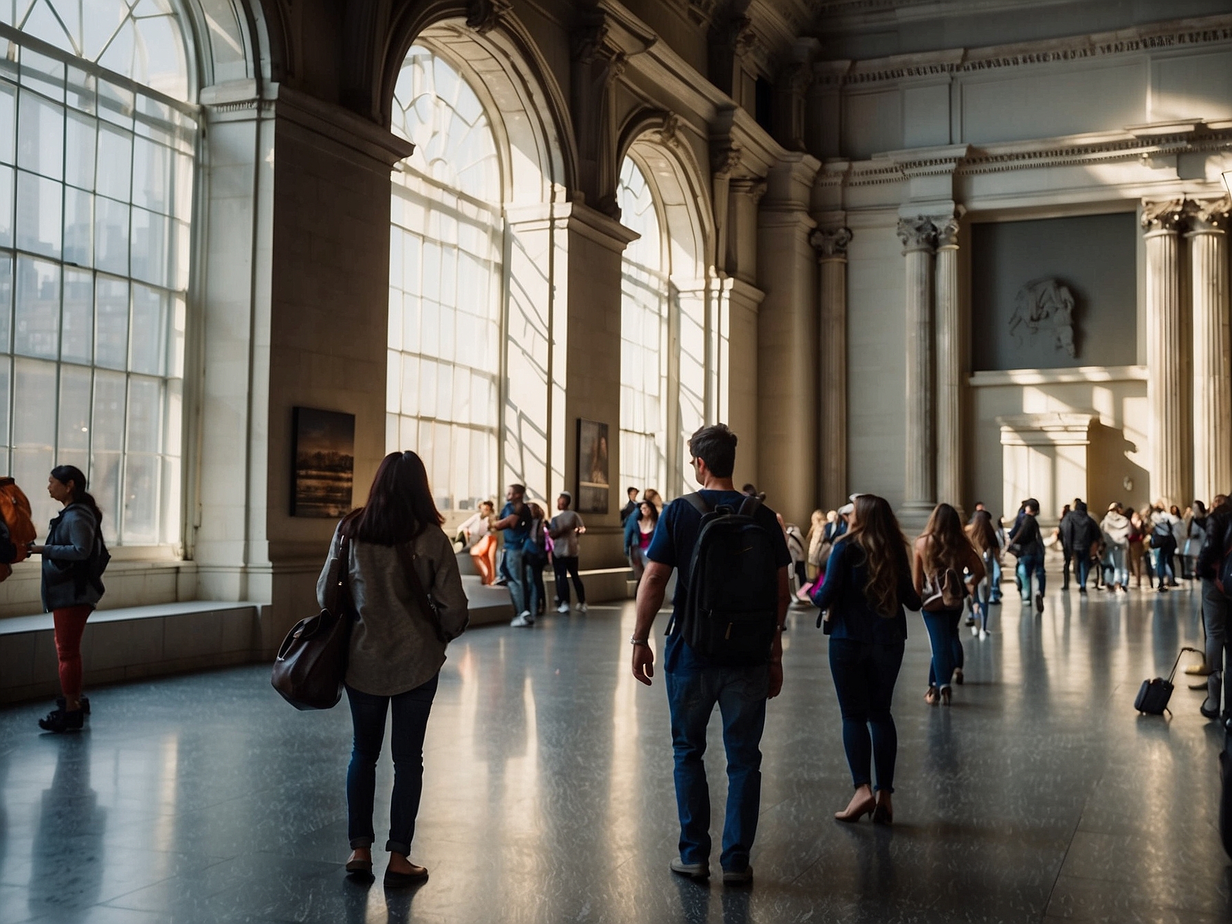 Visitors experiencing Metropolitan Museum of Art NYC in New York City