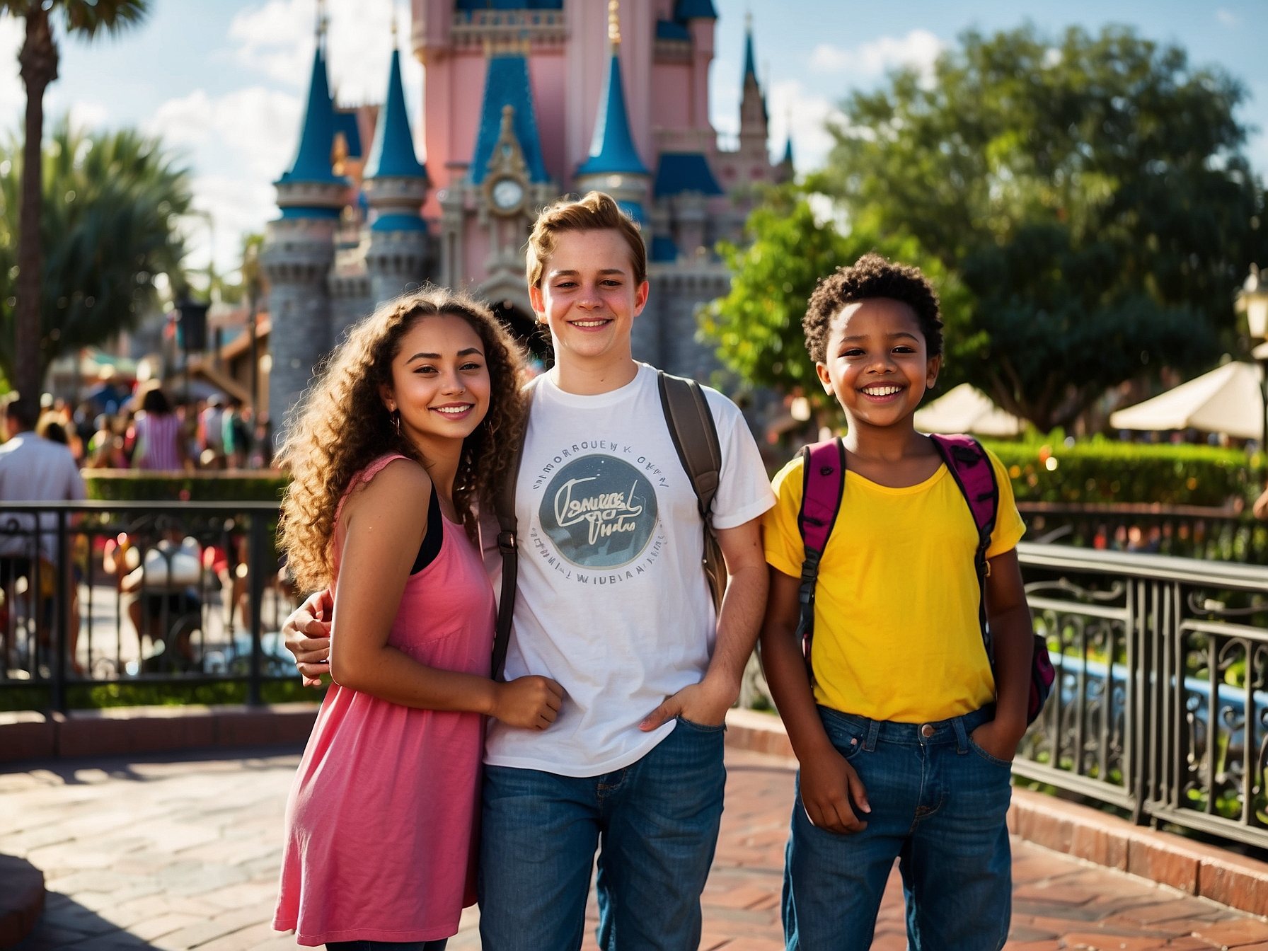 Visitors enjoying Disney World Orlando in Orlando