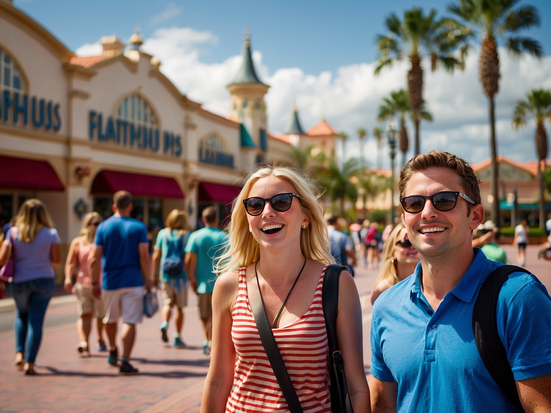 Visitors enjoying International Drive Orlando in Orlando
