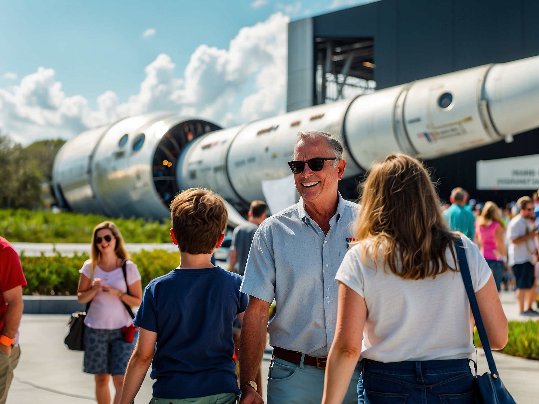 Visitors enjoying Kennedy Space Center Orlando in Orlando