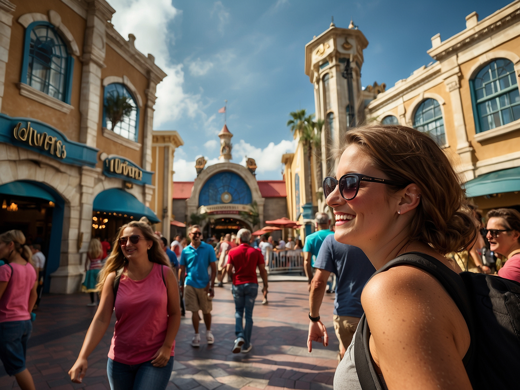 Visitors enjoying Universal Studios Orlando in Orlando