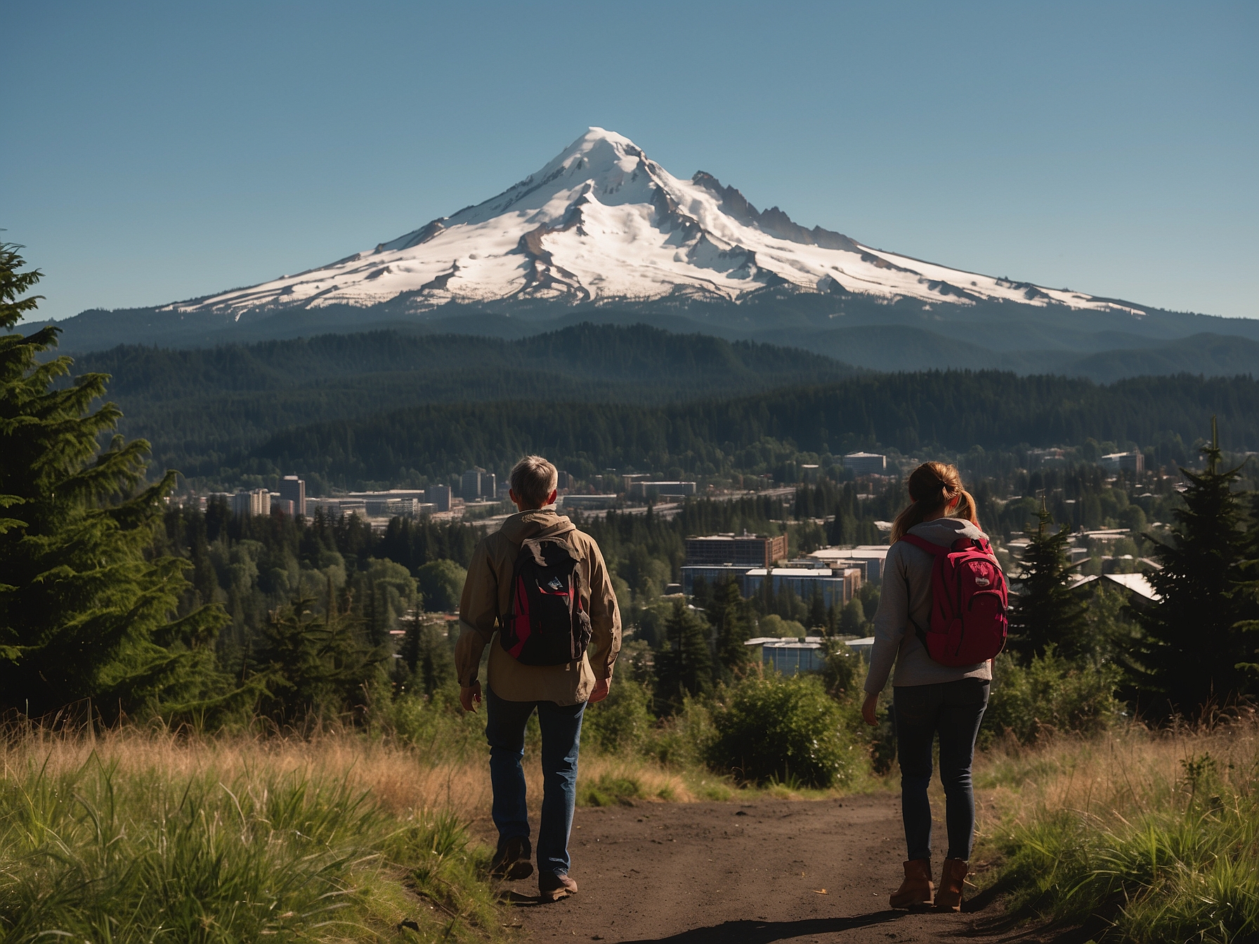 Visitors at Mount Hood from Portland in Portland
