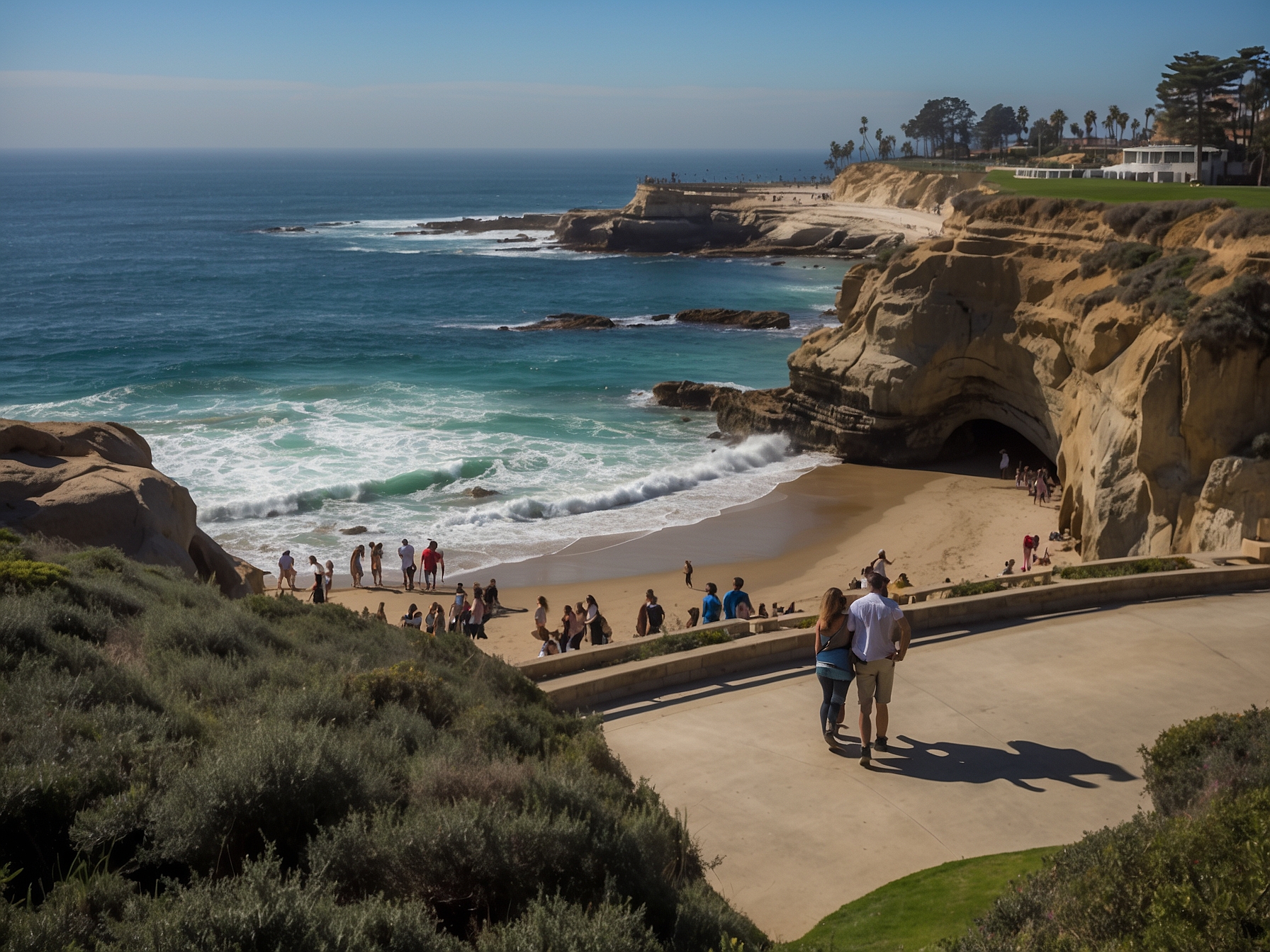 Atmosphere at La Jolla Cove San Diego in San Diego