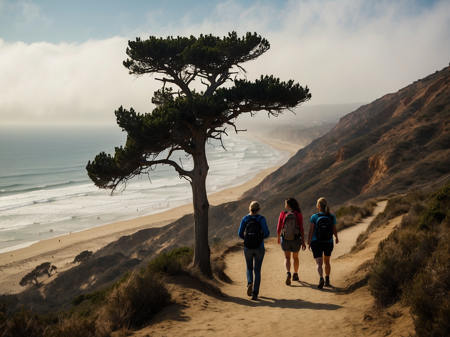 Atmosphere at Torrey Pines hike San Diego in San Diego