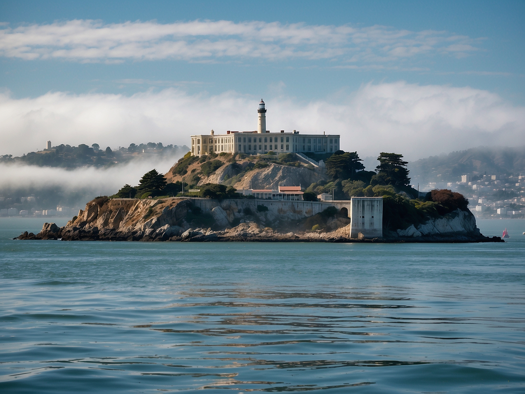 Alcatraz Island prison in San Francisco Bay