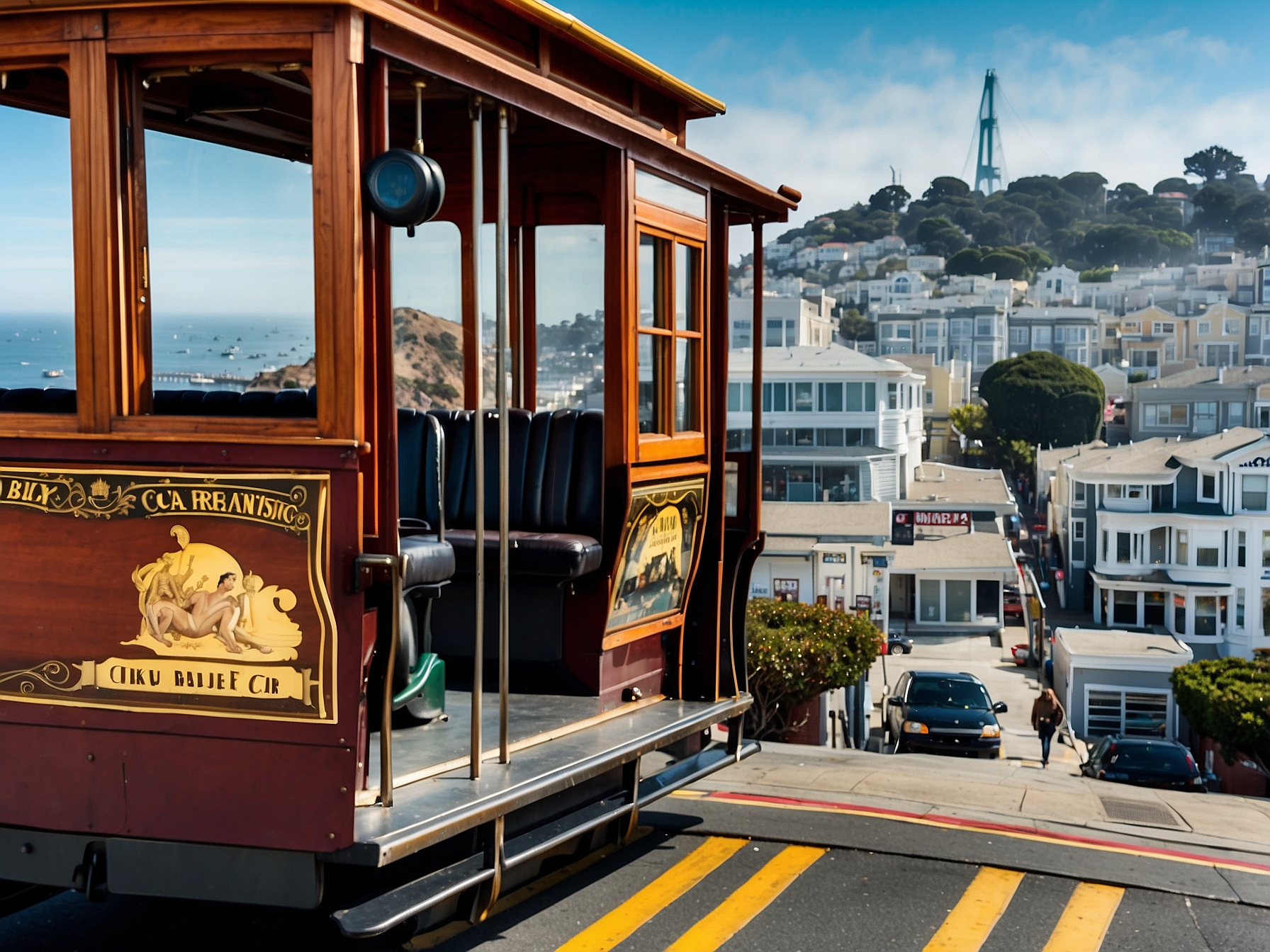 View at San Francisco cable car ride San Francisco