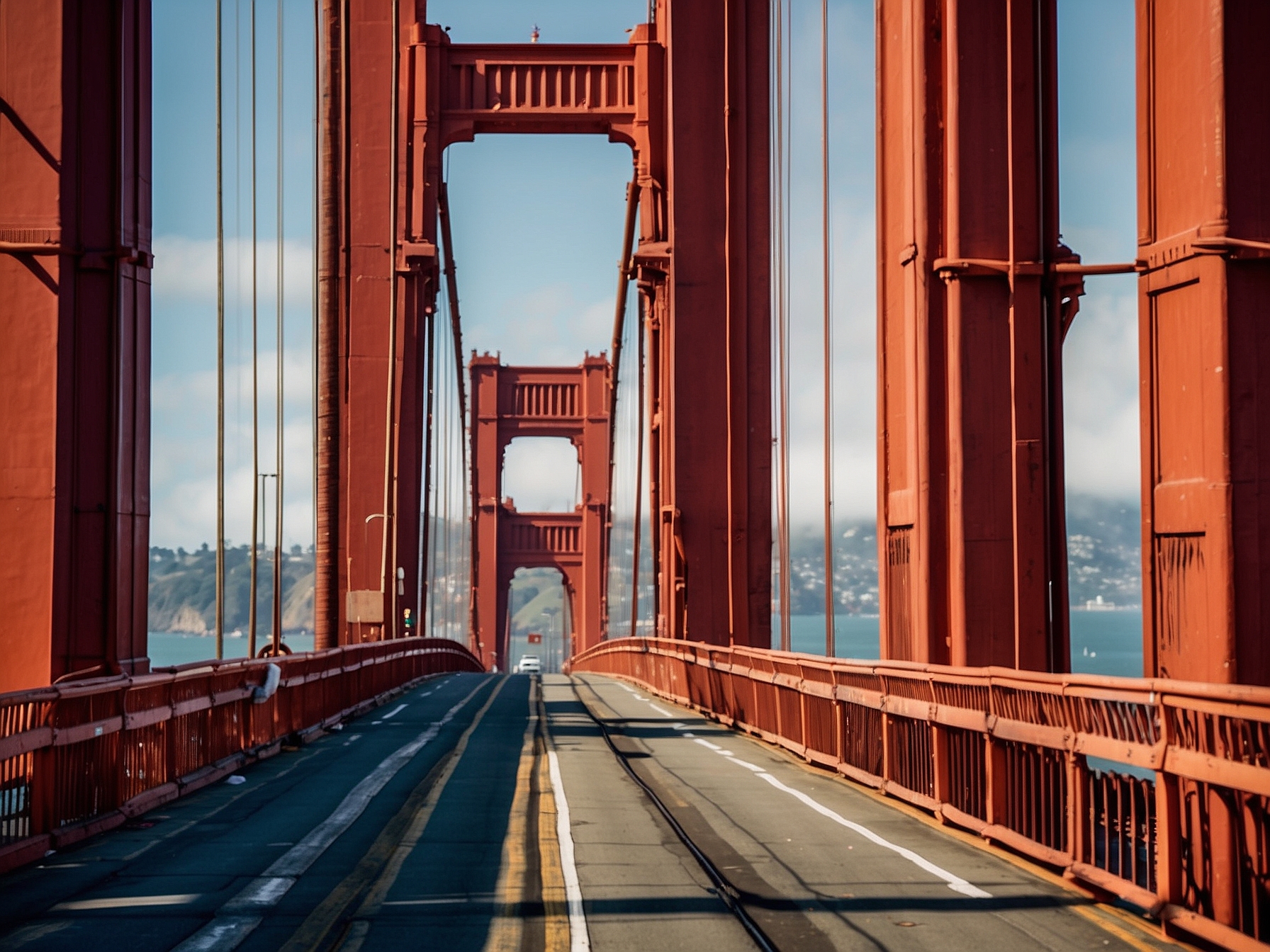 View at Golden Gate Bridge walk San Francisco San Francisco