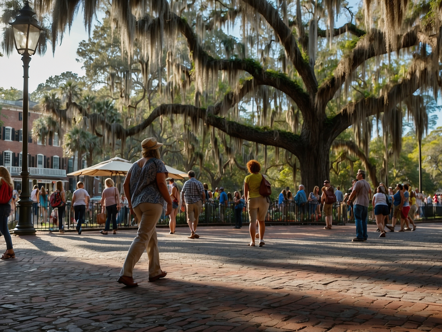 Activity at Savannah historic squares walking tour in Savannah