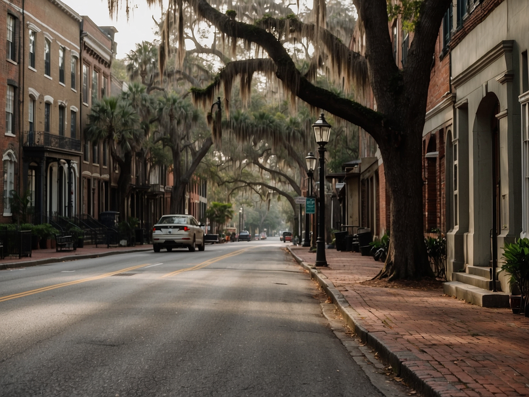 savannah street and neighborhood scene