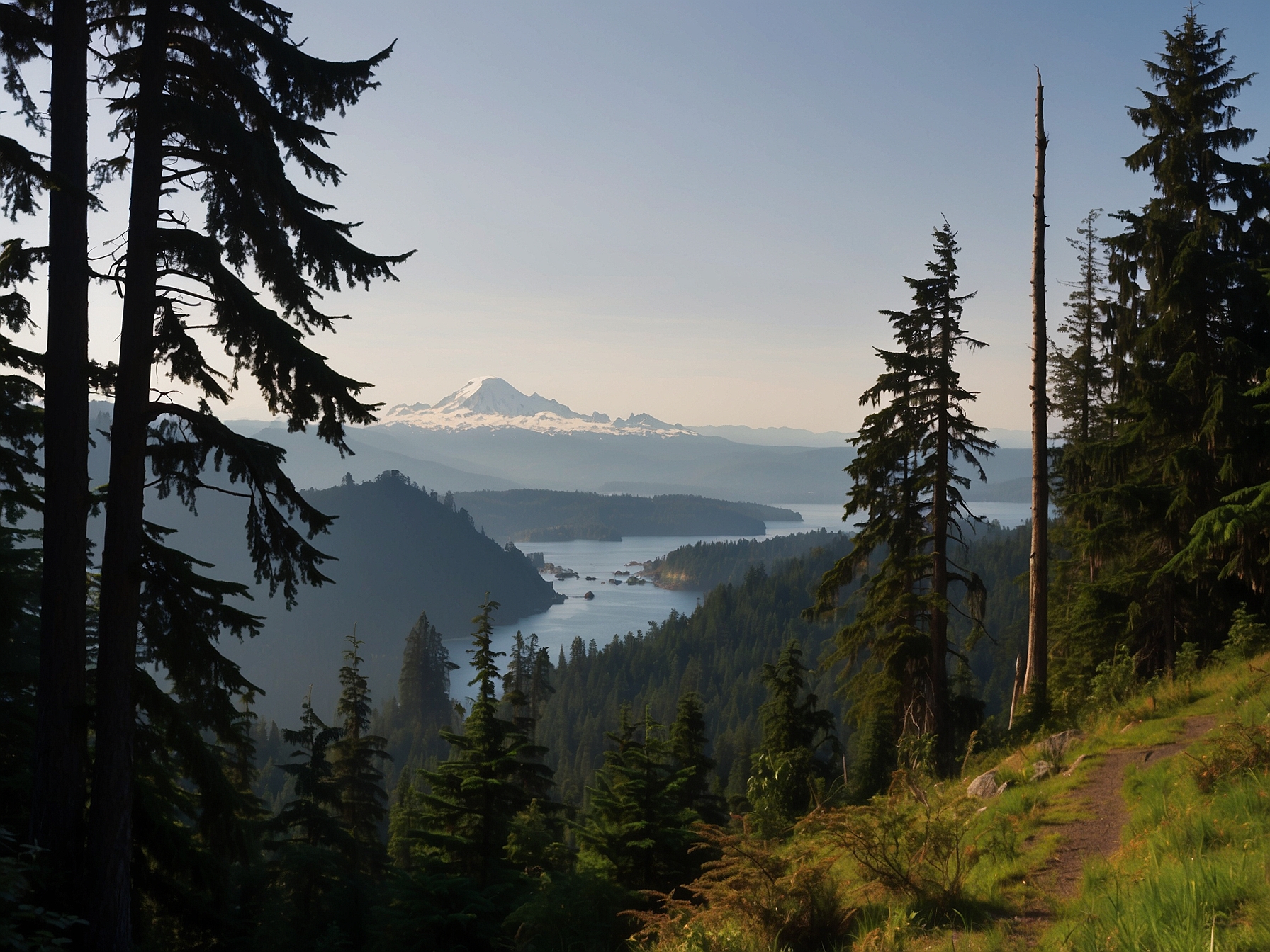 Context and setting of Olympic National Park from Seattle in Seattle