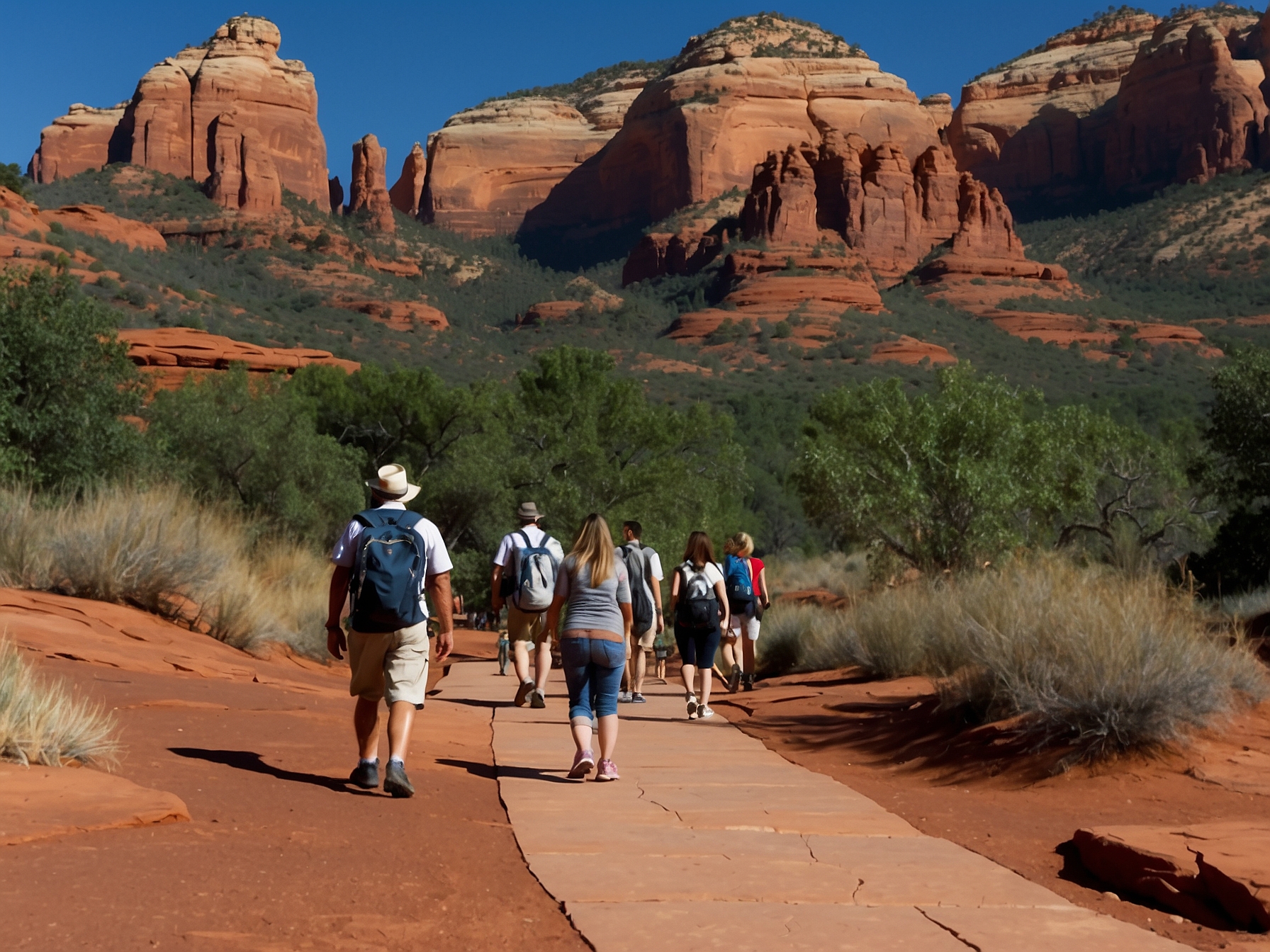 Activity at Sedona red rock hiking in Sedona