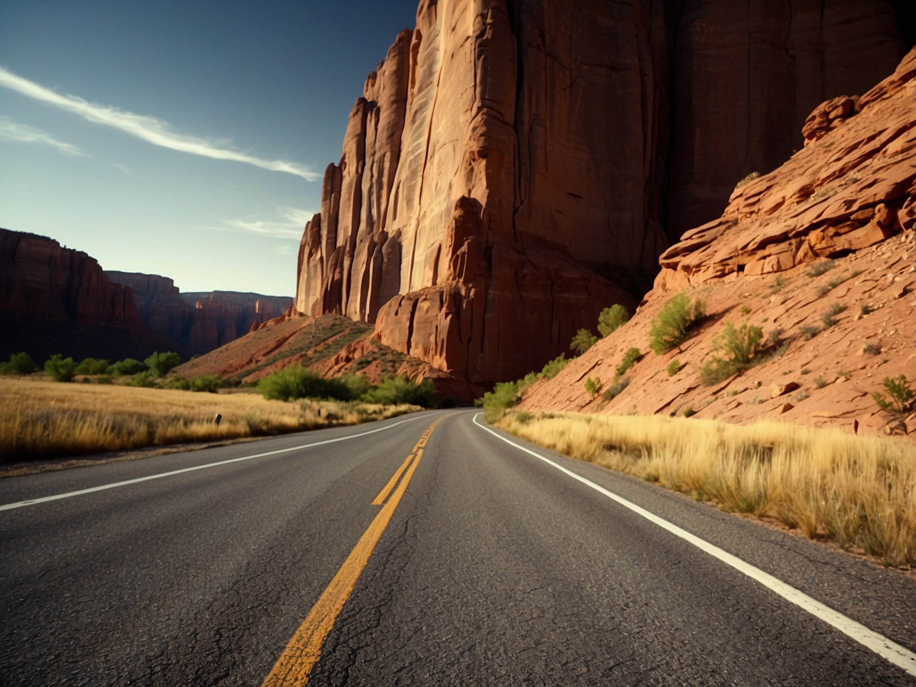 Scenic landscape for budget road trips USA travel in the USA